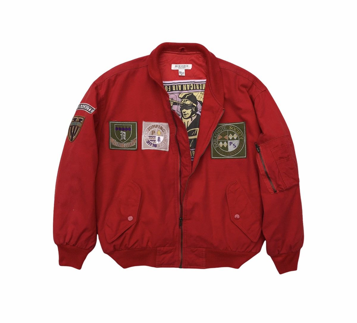 Vintage Vintage MA-1 Bombers Jacket USAF Parachute Style Size US M / EU 48-50 / 2 - 1 Thumbnail