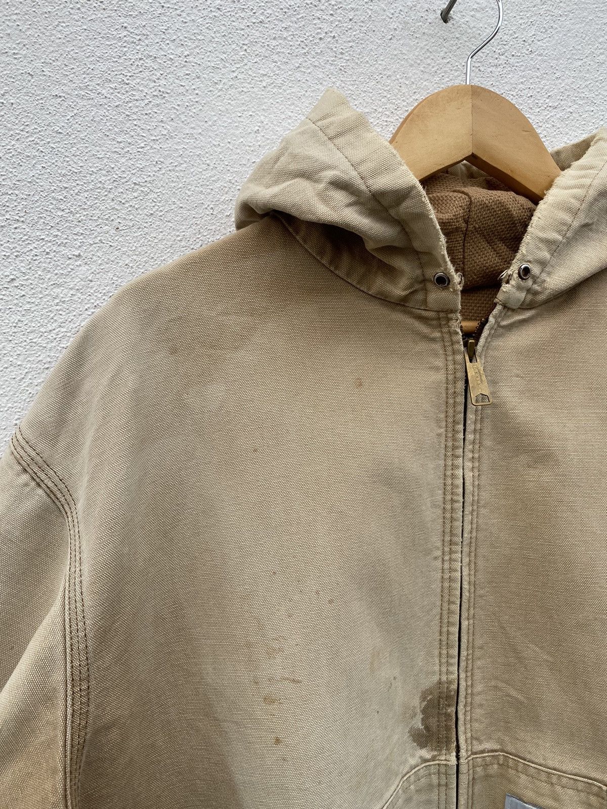 Carhartt × Vintage Vintage Carhartt Detroit hoodie canvas faded jacket Size US XXL / EU 58 / 5 - 5 Thumbnail