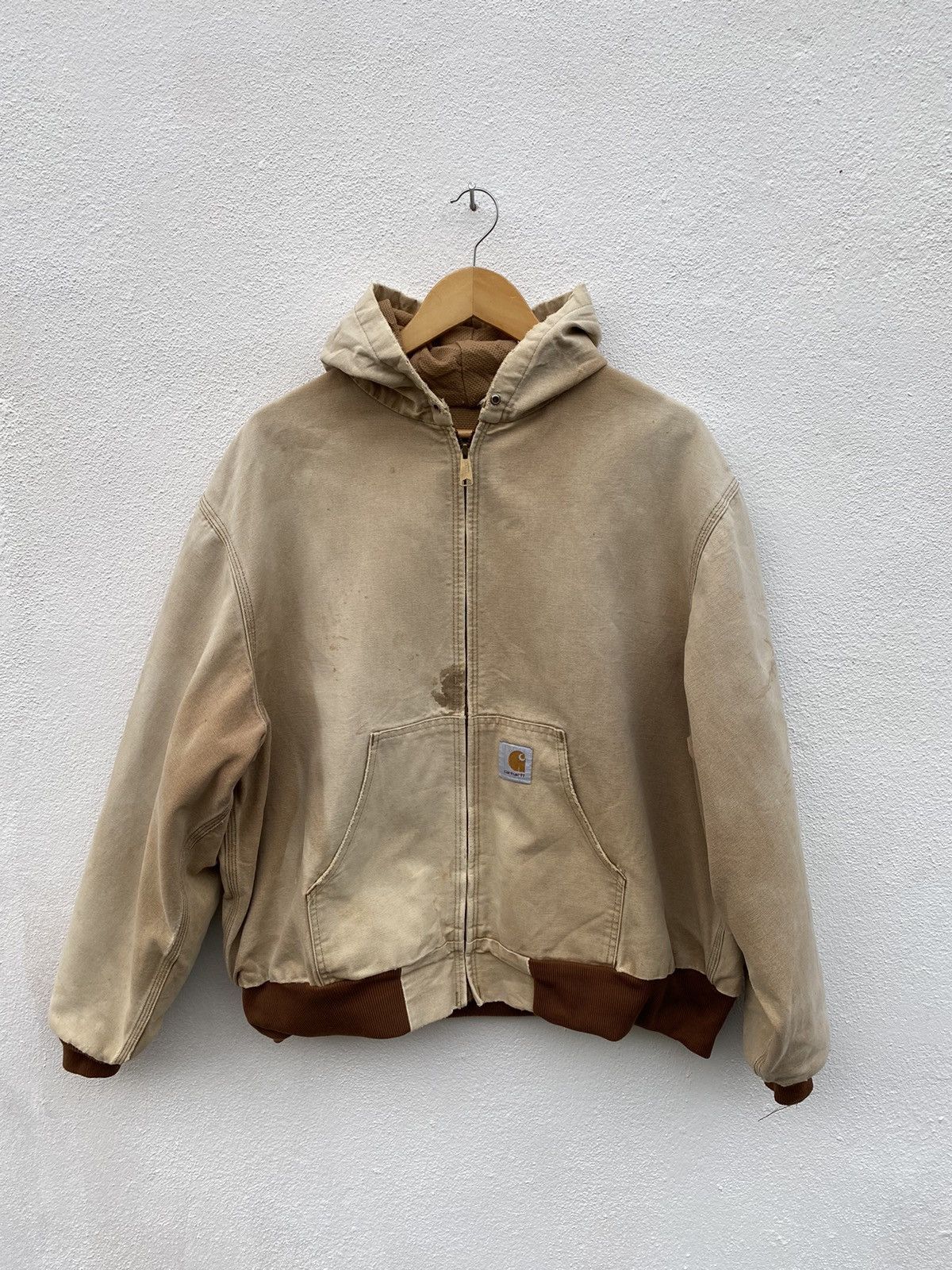 Carhartt × Vintage Vintage Carhartt Detroit hoodie canvas faded jacket Size US XXL / EU 58 / 5 - 1 Thumbnail