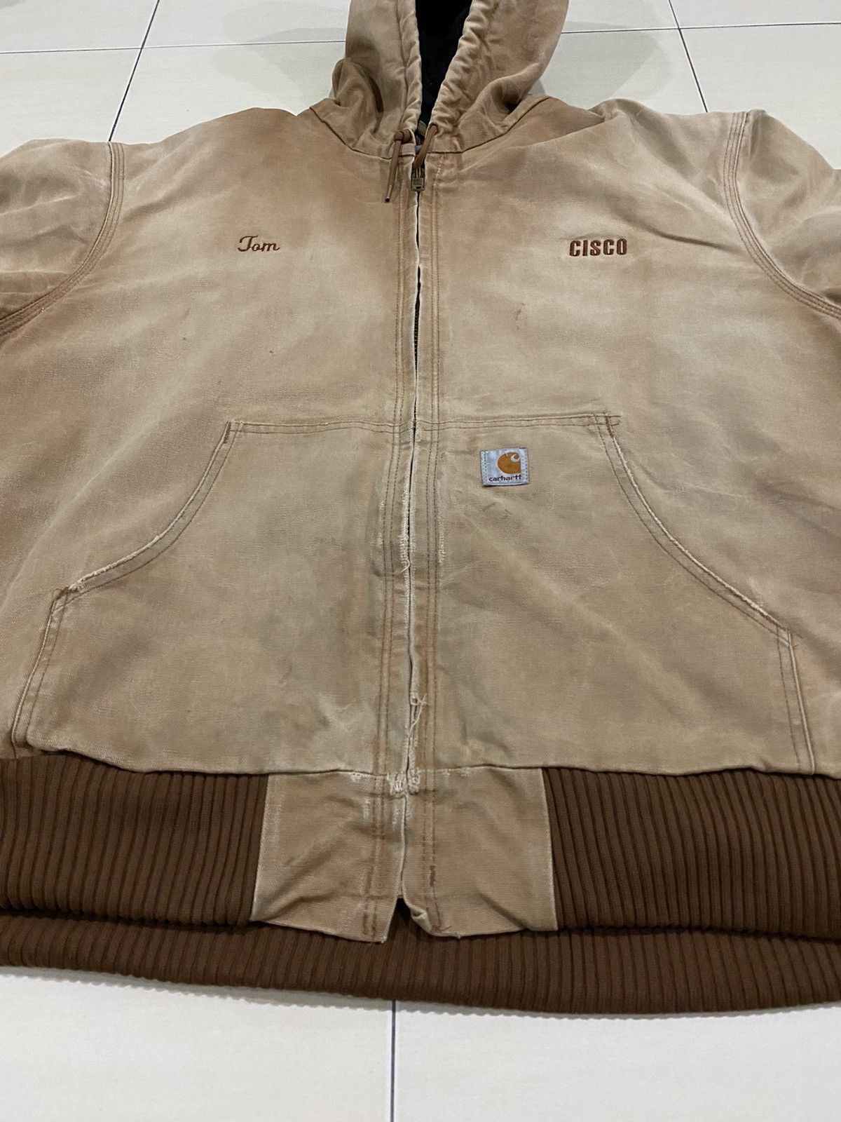 Carhartt × Vintage Vintage Carhartt Detroit hoodie canvas faded jacket Size US XXL / EU 58 / 5 - 11 Thumbnail