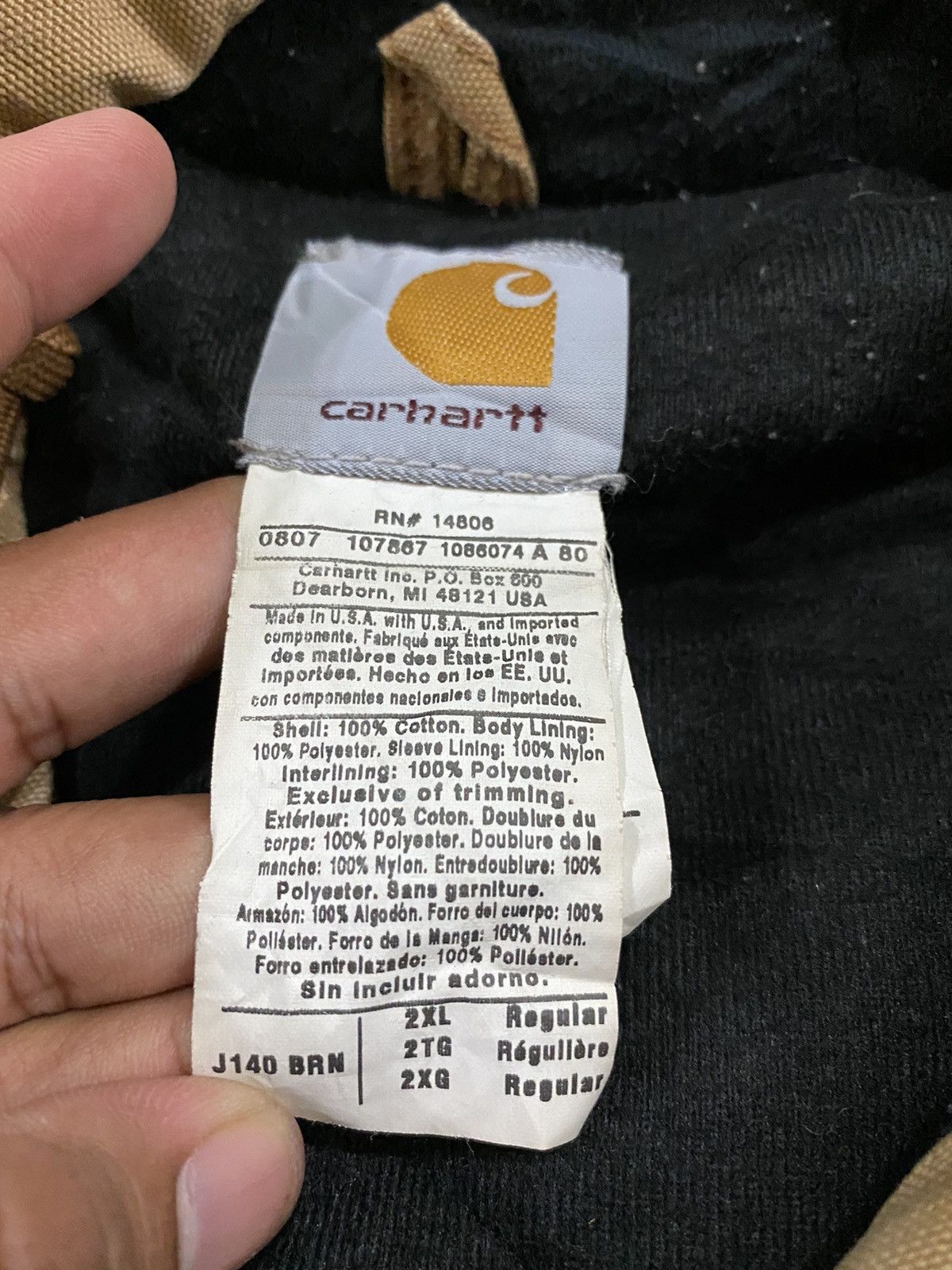 Carhartt × Vintage Vintage Carhartt Detroit hoodie canvas faded jacket Size US XXL / EU 58 / 5 - 12 Thumbnail