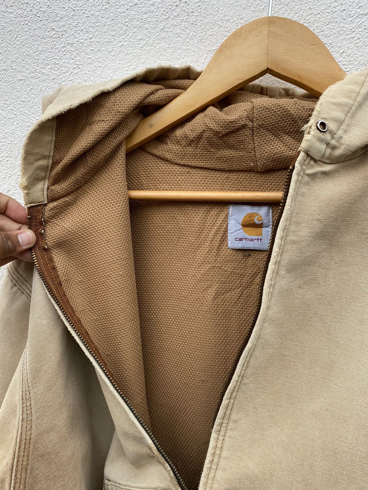 Carhartt × Vintage Vintage Carhartt Detroit hoodie canvas faded jacket Size US XXL / EU 58 / 5 - 10 Thumbnail