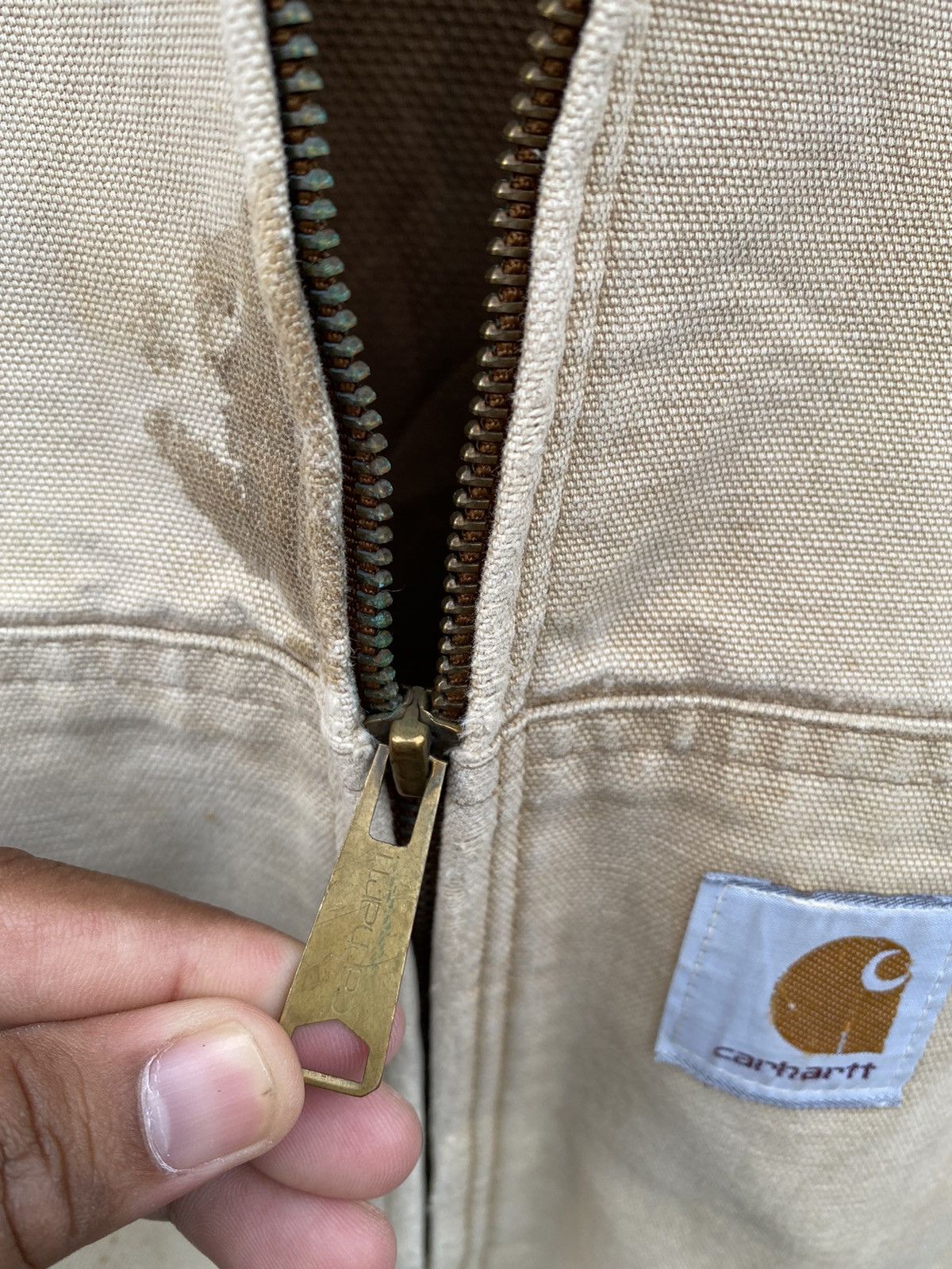 Carhartt × Vintage Vintage Carhartt Detroit hoodie canvas faded jacket Size US XXL / EU 58 / 5 - 9 Thumbnail