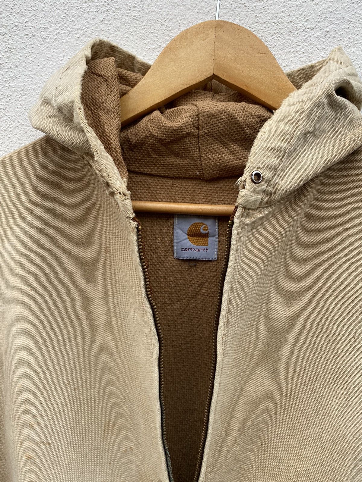 Carhartt × Vintage Vintage Carhartt Detroit hoodie canvas faded jacket Size US XXL / EU 58 / 5 - 8 Thumbnail