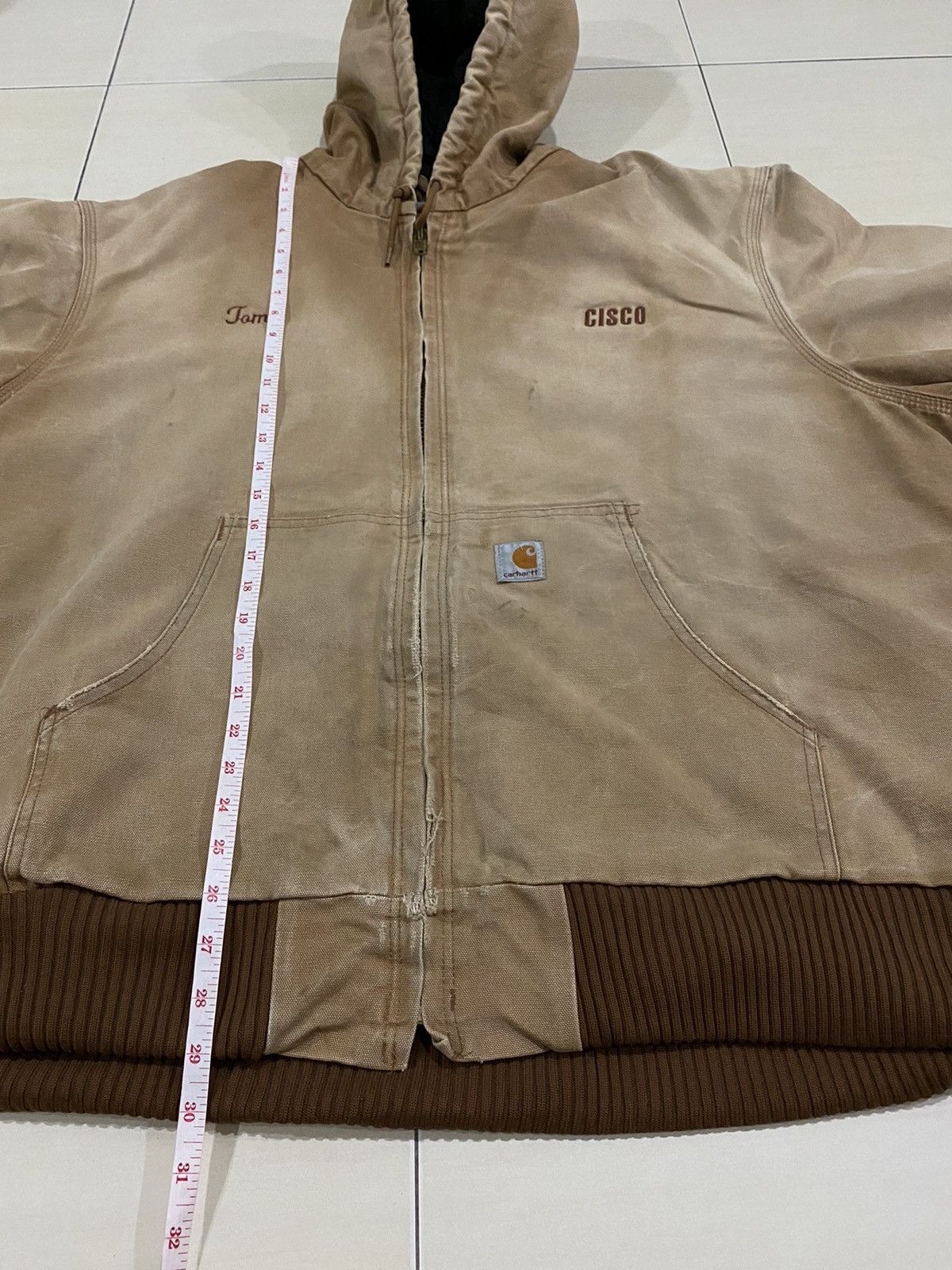 Carhartt × Vintage Vintage Carhartt Detroit hoodie canvas faded jacket Size US XXL / EU 58 / 5 - 17 Thumbnail