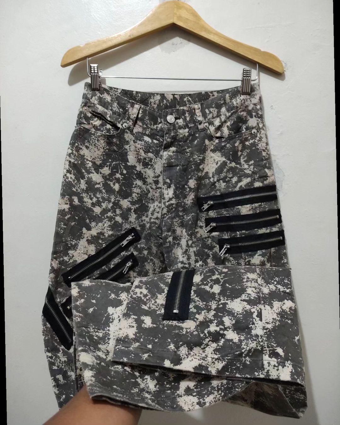 14th Addiction × Japanese Brand × Tornado Mart Burnings Sho Sho Camo Zip Bondage Tapestry Pants Size US 30 / EU 46 - 3 Thumbnail