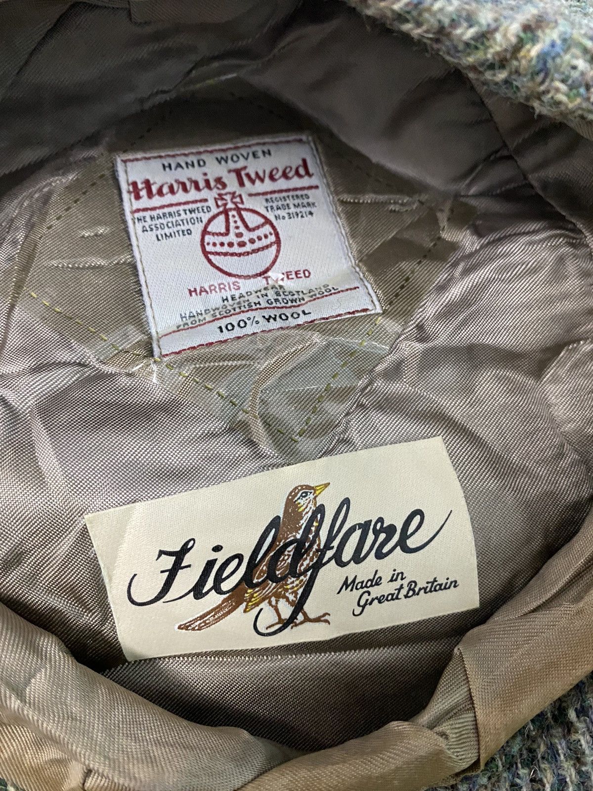 Harris Tweed 80’s Fieldfare X Harris Tweet Made In UK Flat Hat Size ONE SIZE - 7 Thumbnail