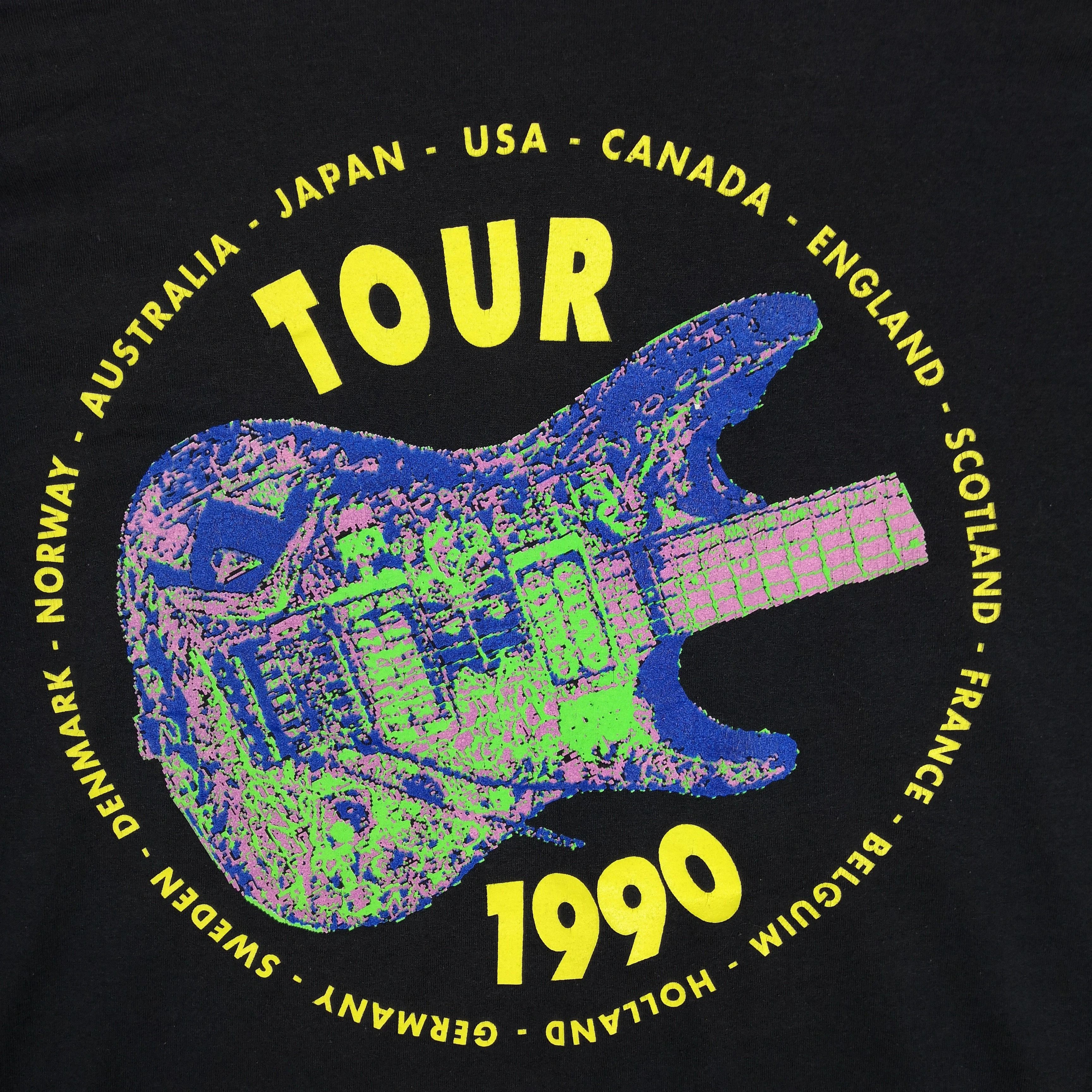 Band Tees Vintage Joe Satriani T-Shirt 1990 Tour Tee Band 56789 Size US L / EU 52-54 / 3 - 5 Thumbnail