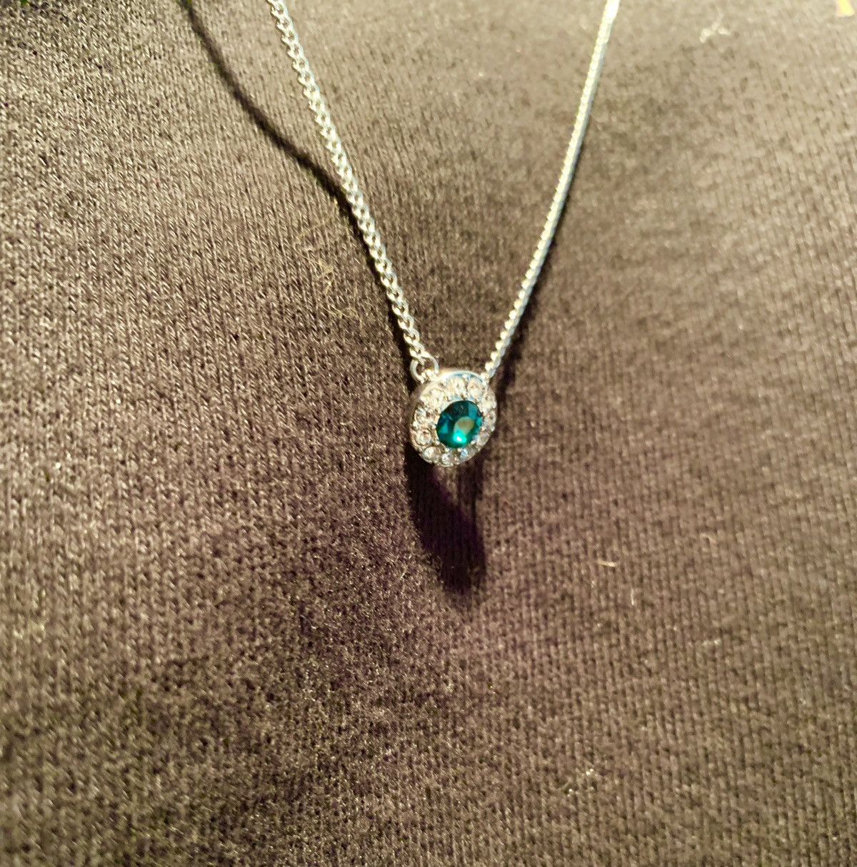 image of Givenchy Silver Iced Diamond Emerald Chain, Men's
