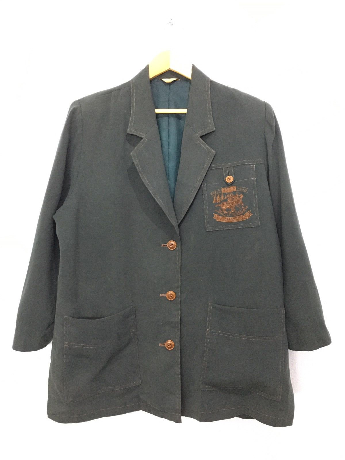 Beverly Hills Polo Club × Polo Ralph Lauren × Vintage Vintage Polo Club Embroidered Logo Team London Size US L / EU 52-54 / 3 - 2 Thumbnail