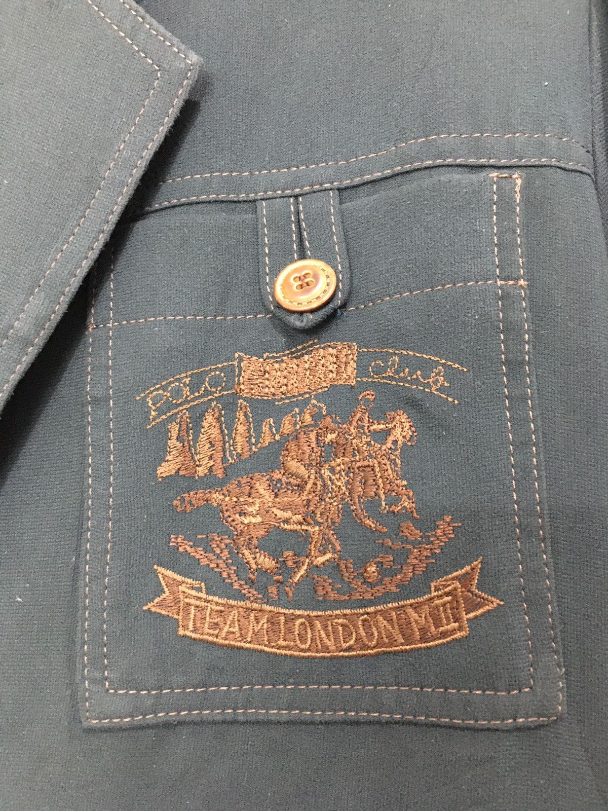 Beverly Hills Polo Club × Polo Ralph Lauren × Vintage Vintage Polo Club Embroidered Logo Team London Size US L / EU 52-54 / 3 - 3 Thumbnail