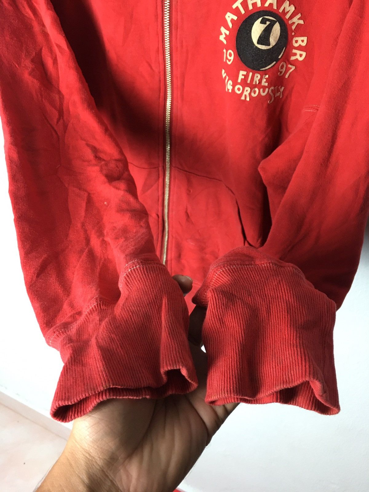 Japanese Brand × Vintage Vintage 90s Mathamk Sweatshirt Zipper Big Logo Size US L / EU 52-54 / 3 - 6 Thumbnail