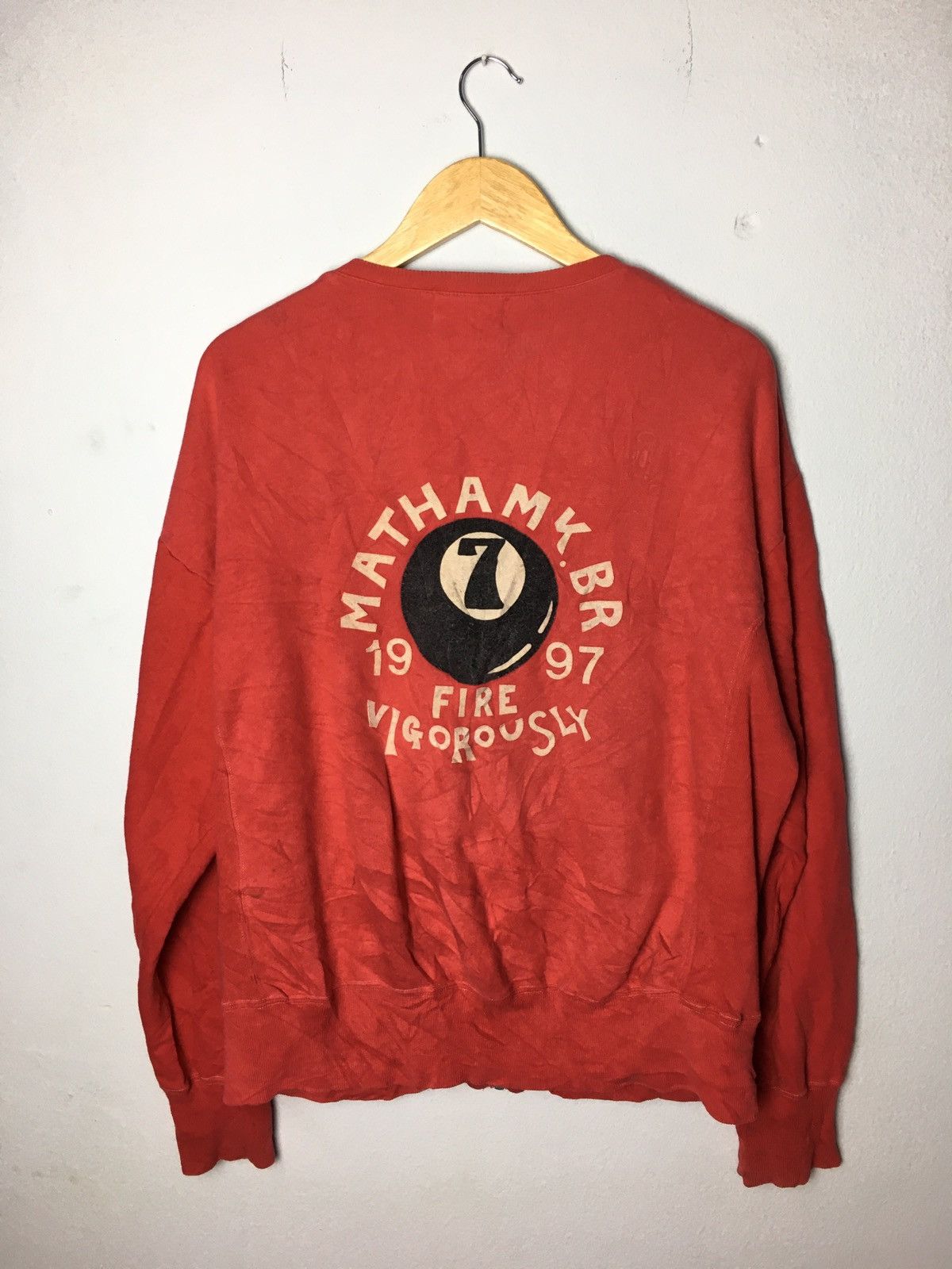 Japanese Brand × Vintage Vintage 90s Mathamk Sweatshirt Zipper Big Logo Size US L / EU 52-54 / 3 - 9 Thumbnail