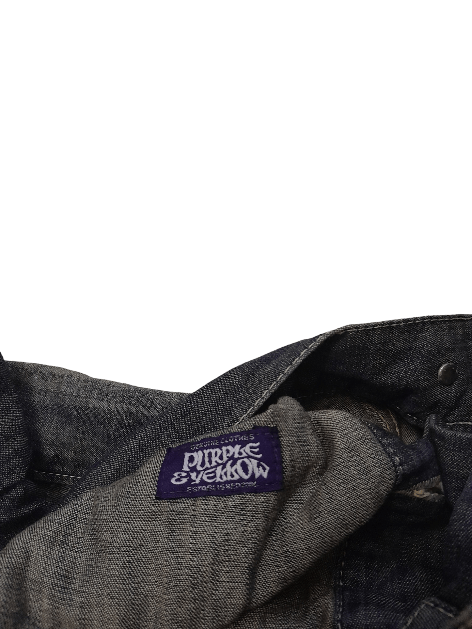 Japanese Brand Purple & Yellow Distressed Denim Jacket Embroiderred (E684) Size US L / EU 52-54 / 3 - 8 Thumbnail