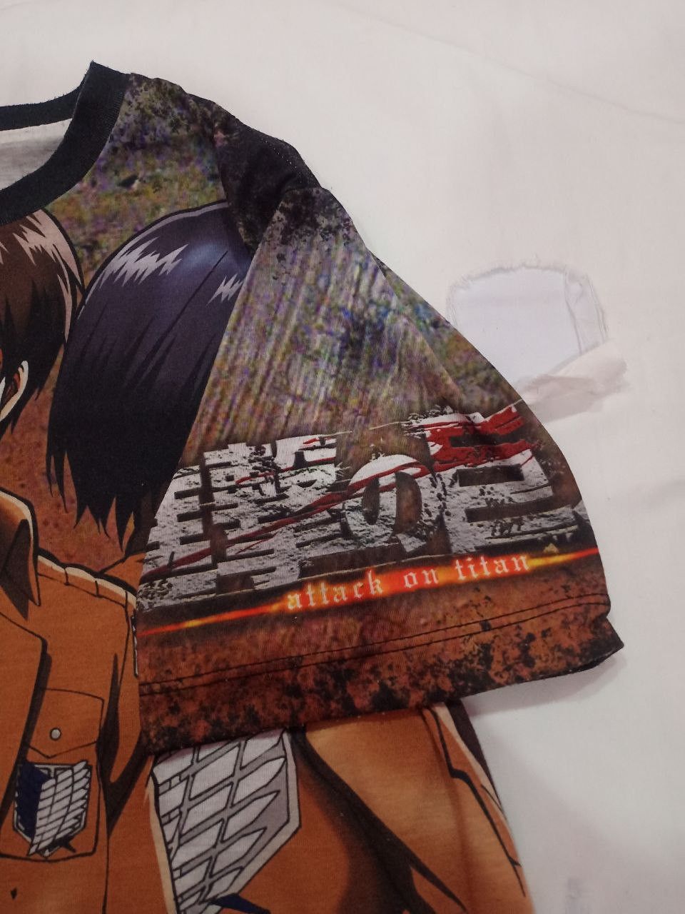 Anime × Japanese Brand × Vintage Vintage Attack On Titan Full Print Anime Evangelion Size US M / EU 48-50 / 2 - 4 Thumbnail