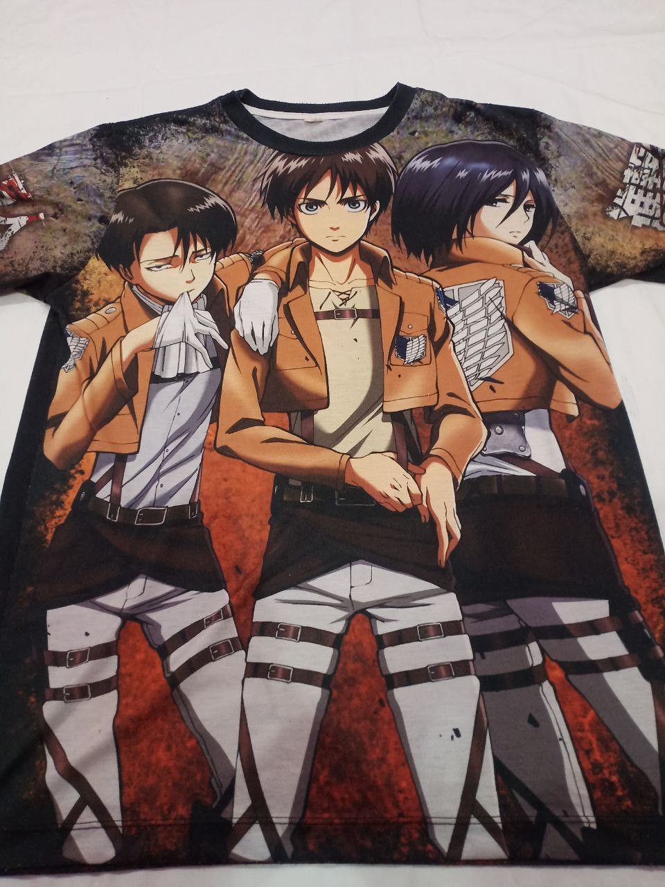 Anime × Japanese Brand × Vintage Vintage Attack On Titan Full Print Anime Evangelion Size US M / EU 48-50 / 2 - 2 Thumbnail