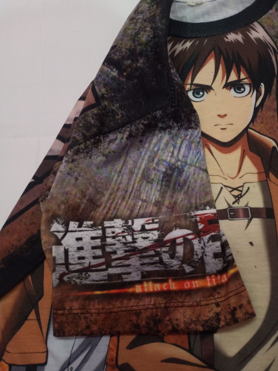 Anime × Japanese Brand × Vintage Vintage Attack On Titan Full Print Anime Evangelion Size US M / EU 48-50 / 2 - 3 Thumbnail