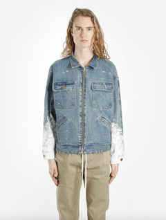 Fear of God 5th Collection Denim Romper Paint Splattered Jacket