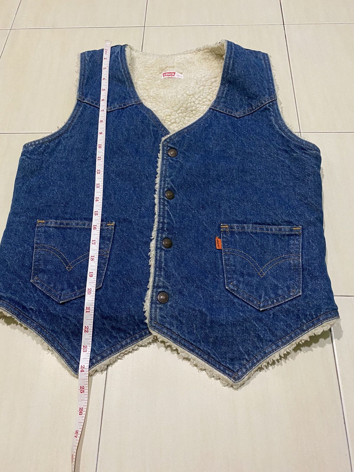 Levi's × Vintage Vintage Levis Orange Label Vest jeans Double pocket Size US M / EU 48-50 / 2 - 12 Thumbnail