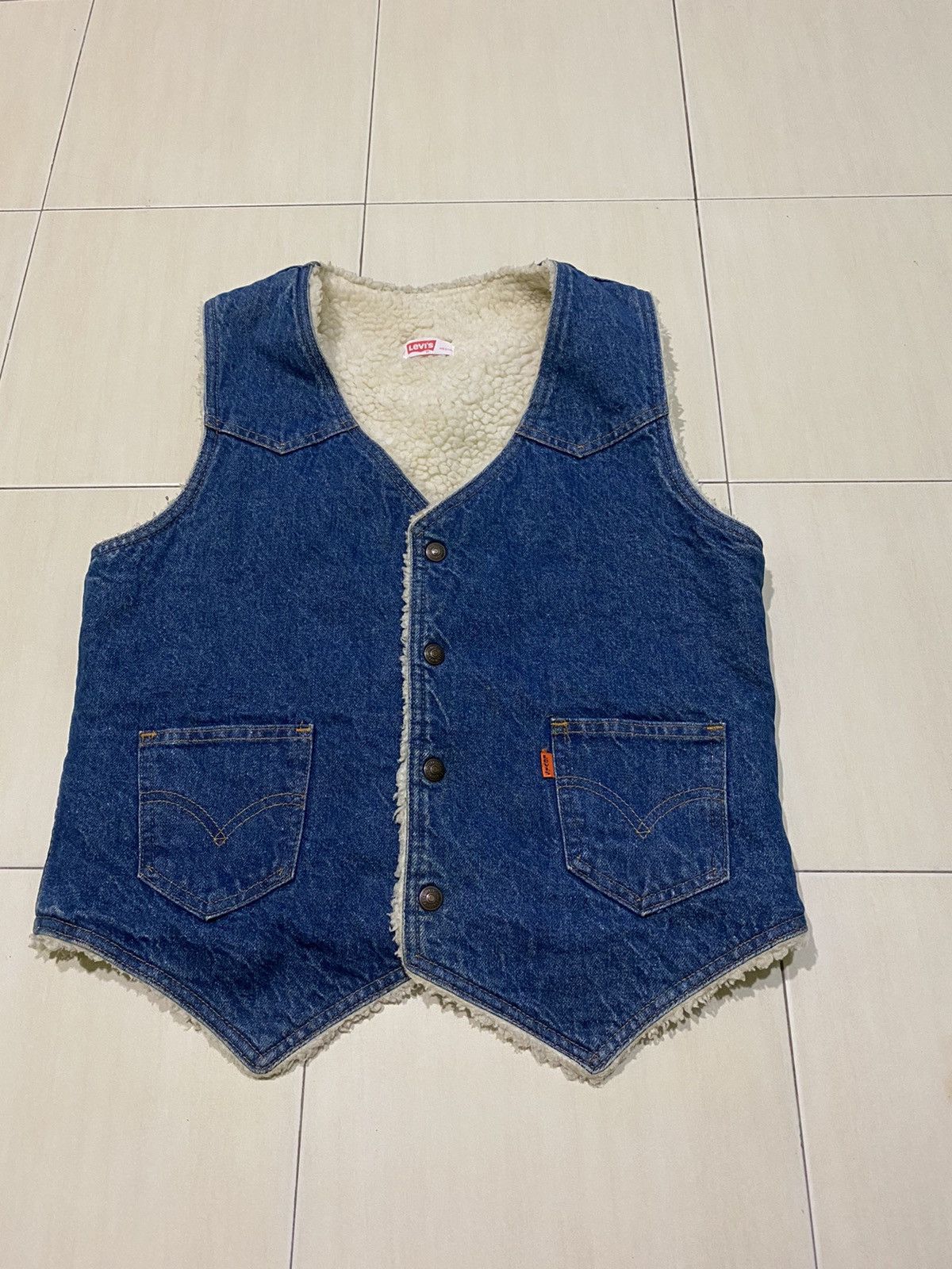 Levi's × Vintage Vintage Levis Orange Label Vest jeans Double pocket Size US M / EU 48-50 / 2 - 7 Thumbnail