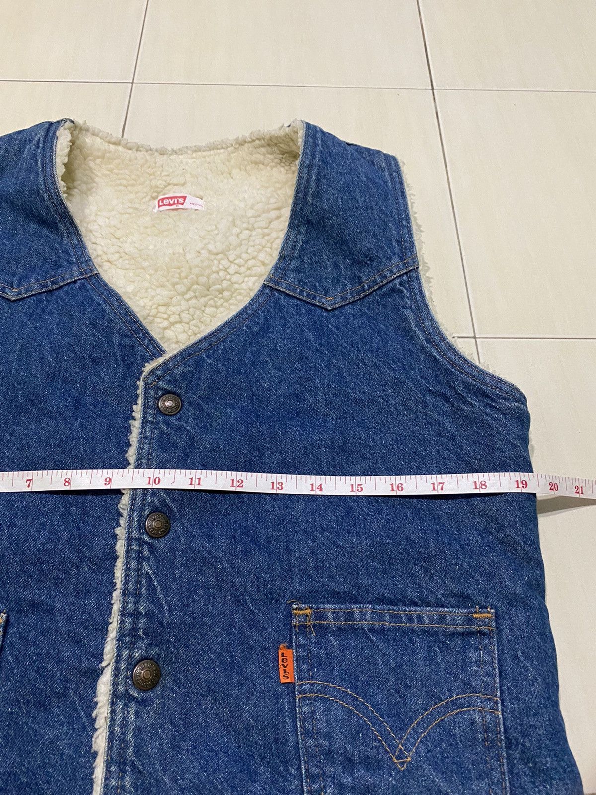 Levi's × Vintage Vintage Levis Orange Label Vest jeans Double pocket Size US M / EU 48-50 / 2 - 11 Thumbnail