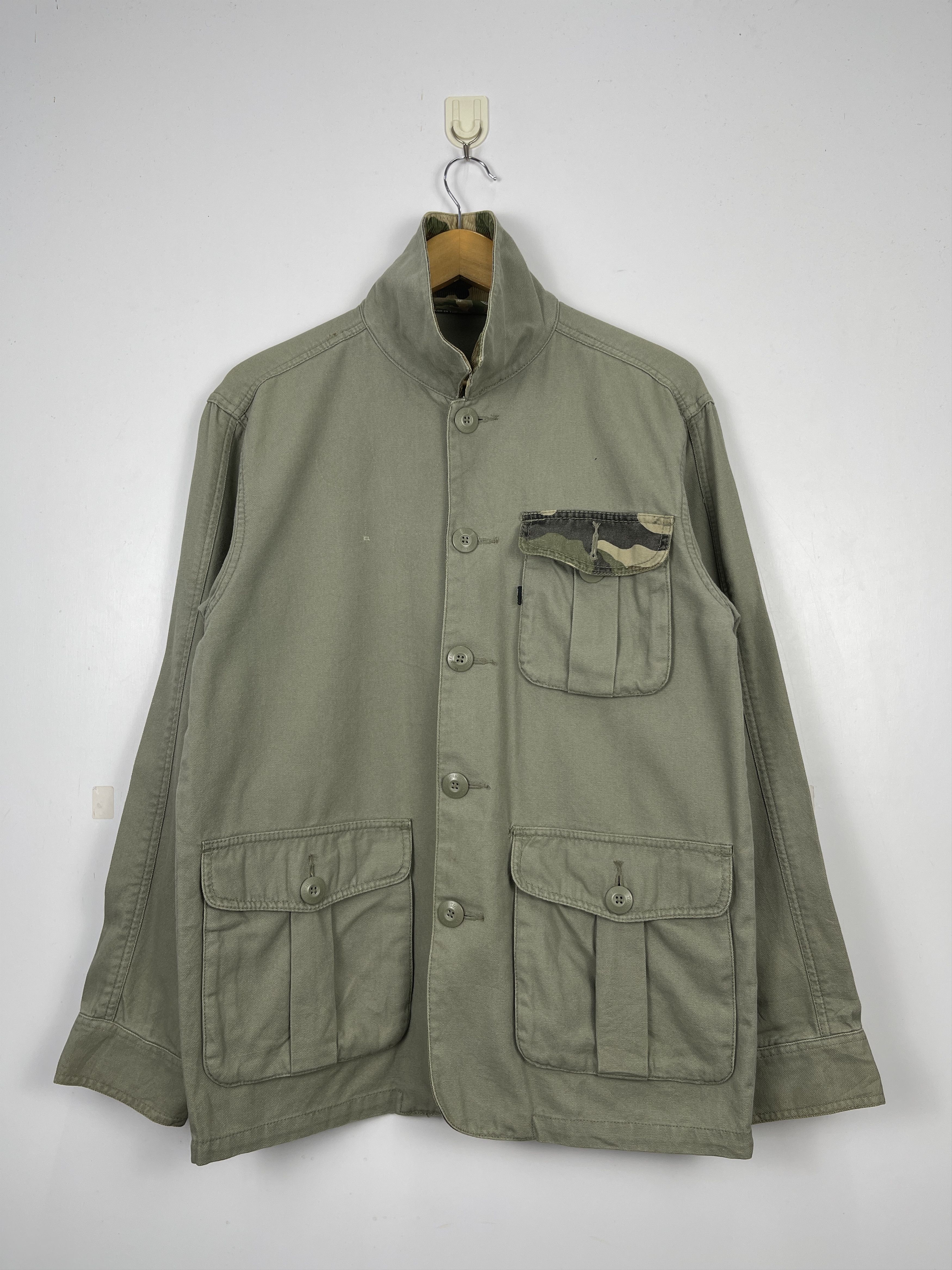 image of Vintage Hawaii T&c Aloha Multipocket Camo Jacket in Green, Men's (Size Medium)