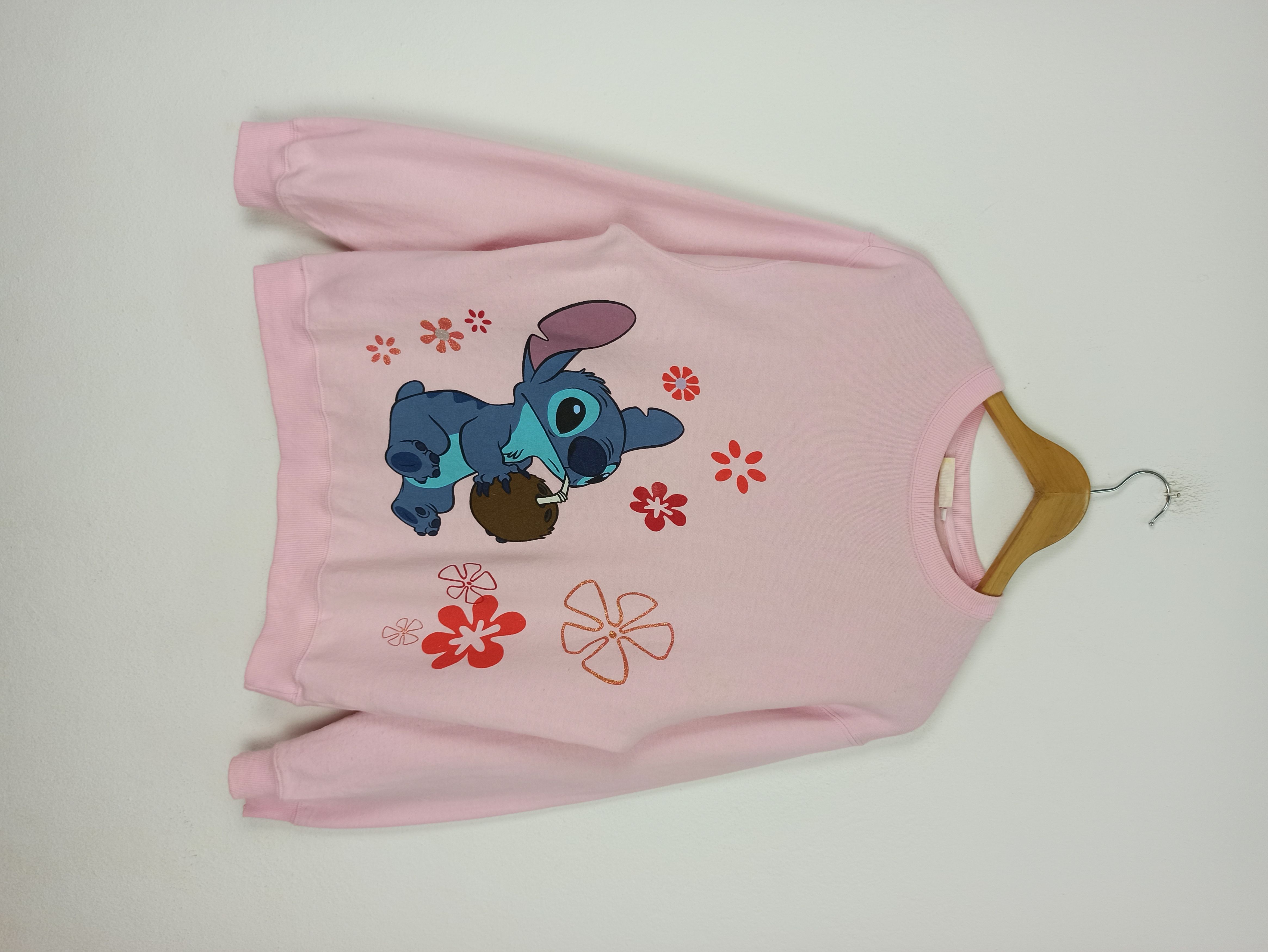 image of Cartoon Network x Disney Vintage Disney Lilo And Stitch Cartoon Big Logo (C40) in Pink (Size Medium