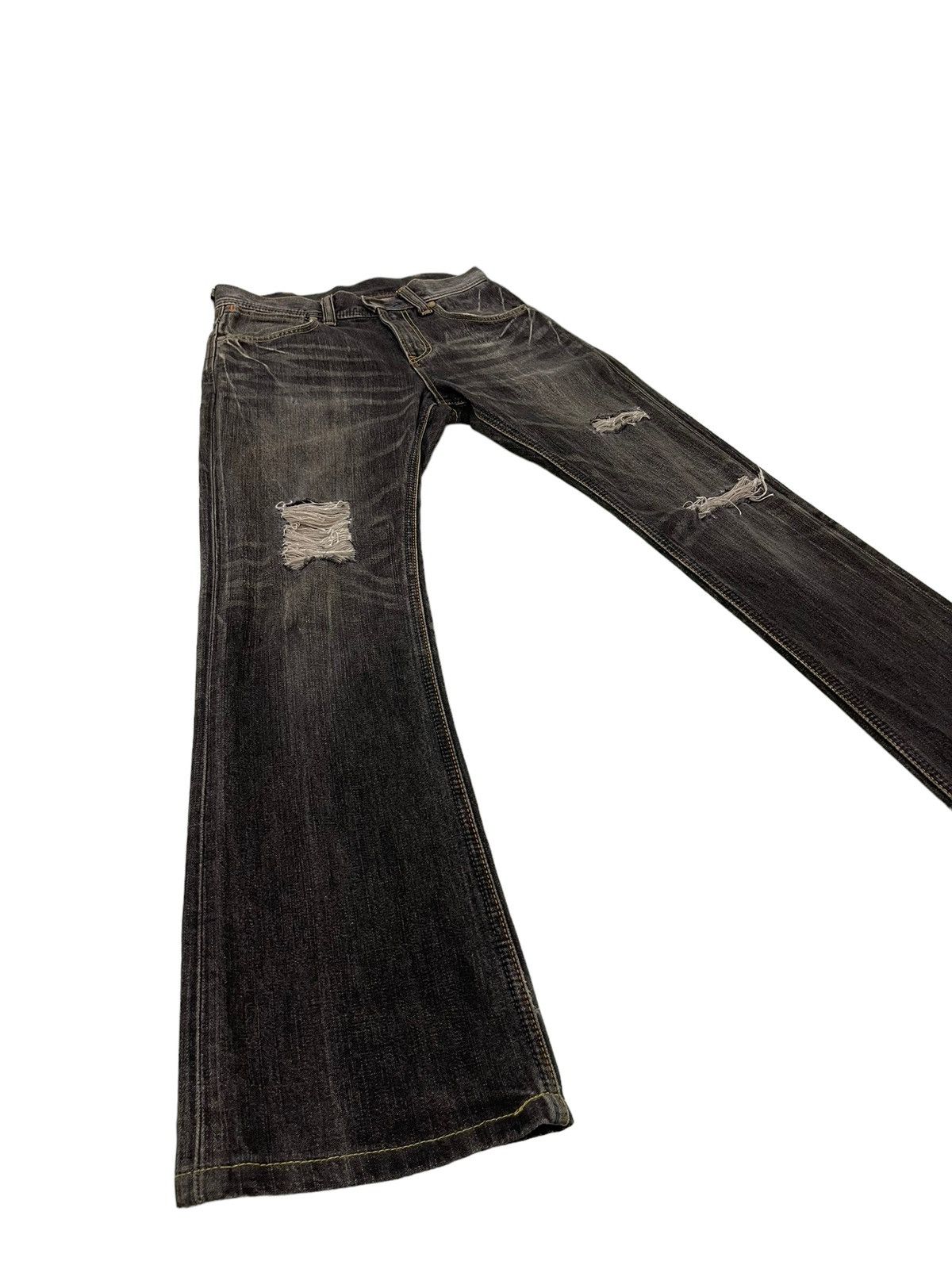 Flare Jeans Wrangler Distress Denim Whisker Boot Cut 1🟦8