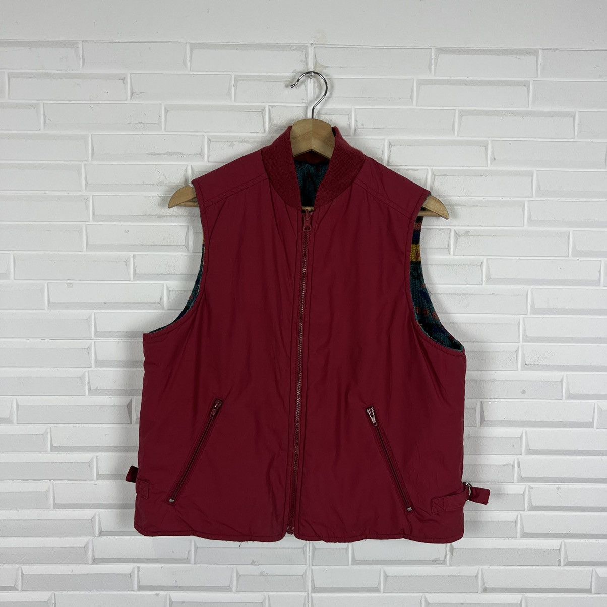 Japanese Brand RARE REVERSIBLE VEST NAVAJO DESIGN Size US M / EU 48-50 / 2 - 6 Thumbnail