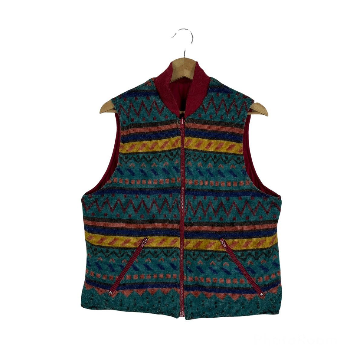 Japanese Brand RARE REVERSIBLE VEST NAVAJO DESIGN Size US M / EU 48-50 / 2 - 1 Thumbnail