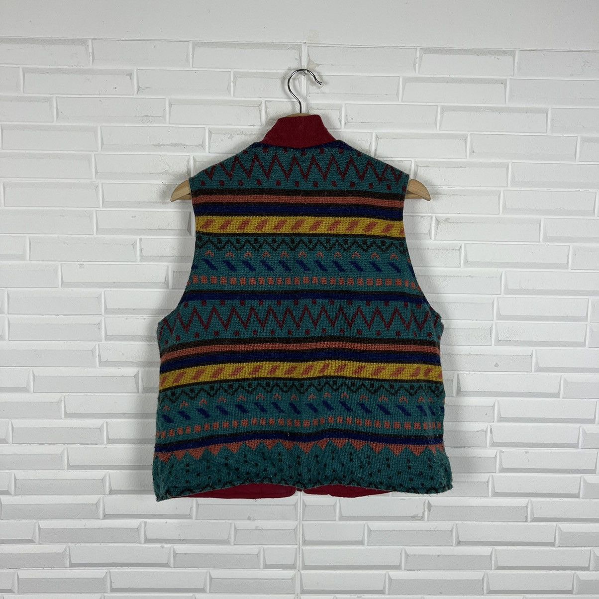 Japanese Brand RARE REVERSIBLE VEST NAVAJO DESIGN Size US M / EU 48-50 / 2 - 5 Thumbnail