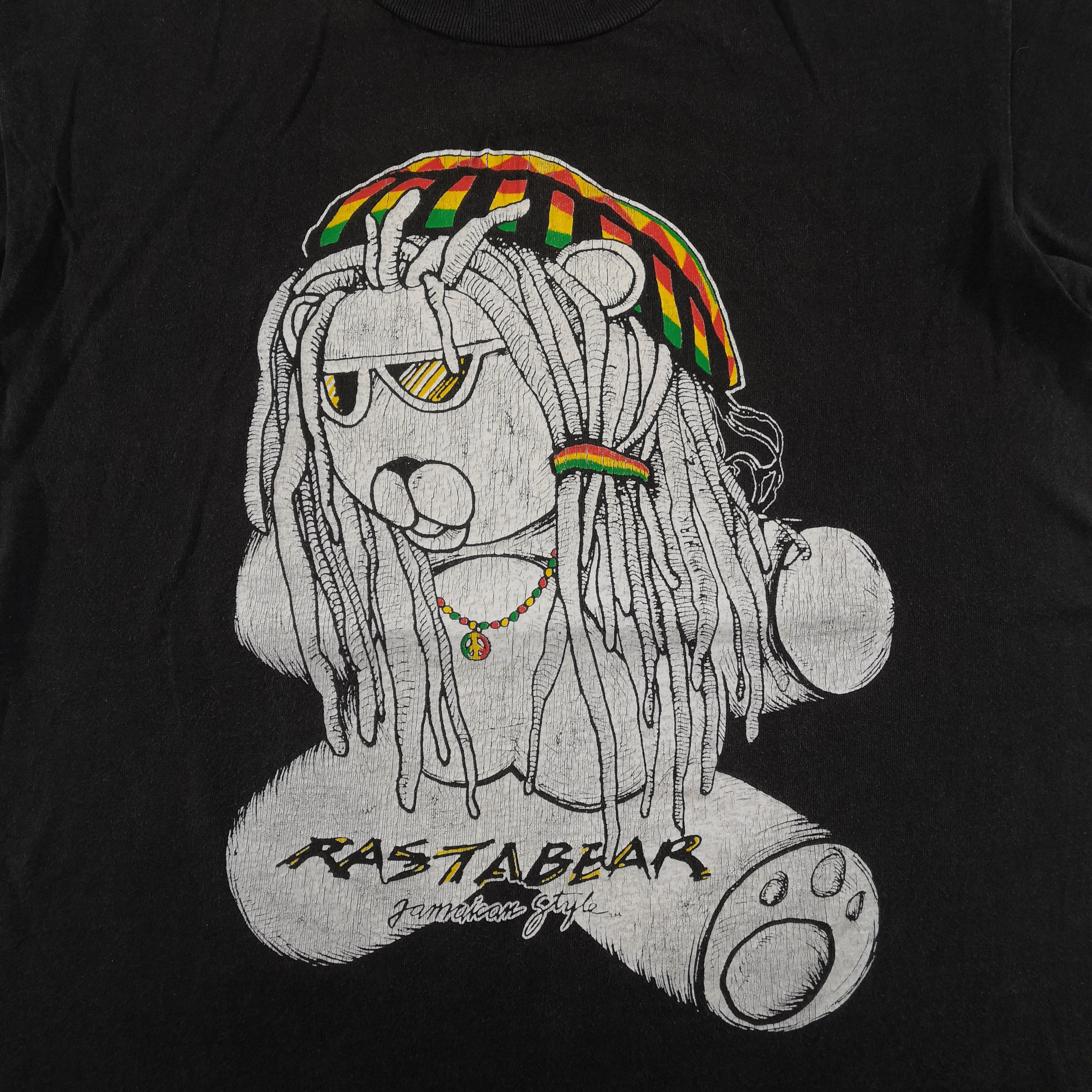 Vintage Vintage Bear Rastabear T-Shirt Bob Marley Jamaican Tees Size US L / EU 52-54 / 3 - 5 Thumbnail