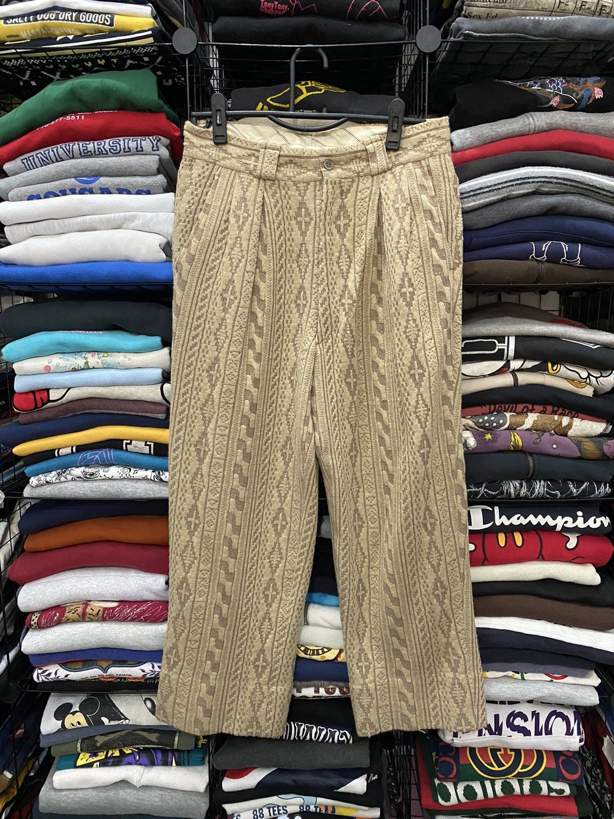 Japanese Brand × Vintage VINTAGE BELLEVUE BLUME CASUAL PANT NICE DESIGN Size US 30 / EU 46 - 1 Thumbnail