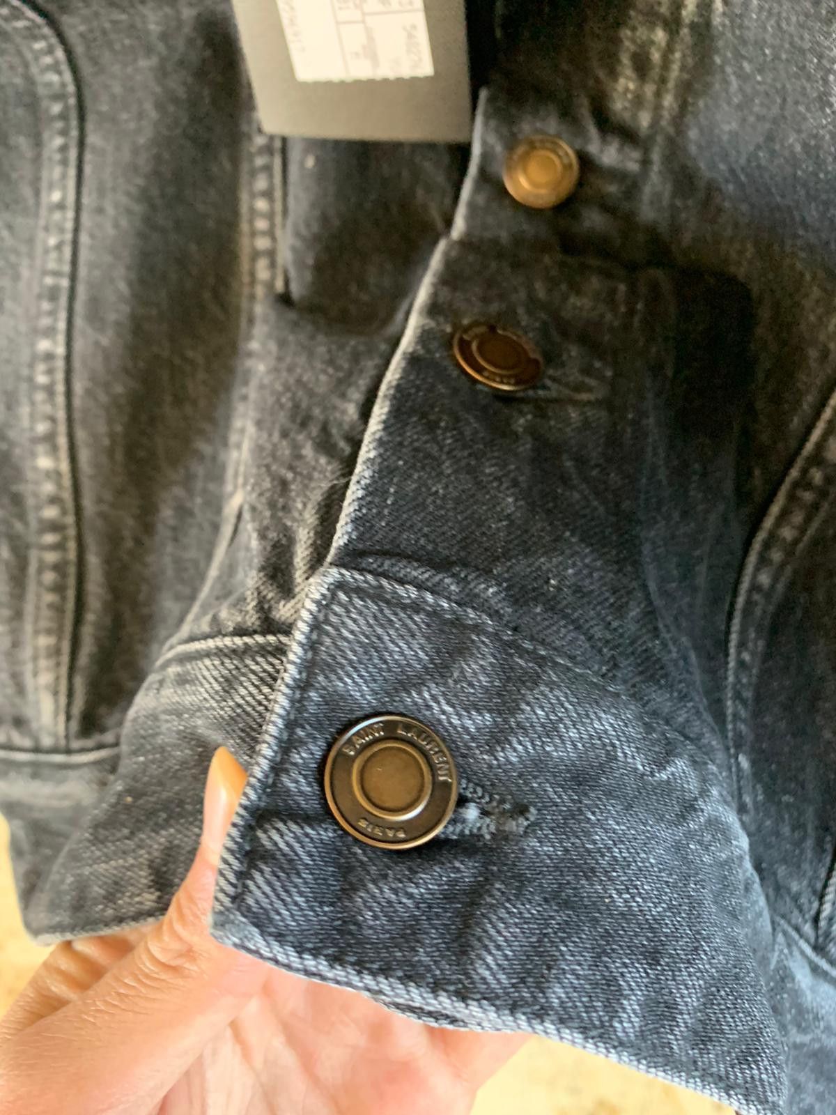Saint Laurent Paris Universite Patch Denim Jacket in Black Size US M / EU 48-50 / 2 - 8 Thumbnail