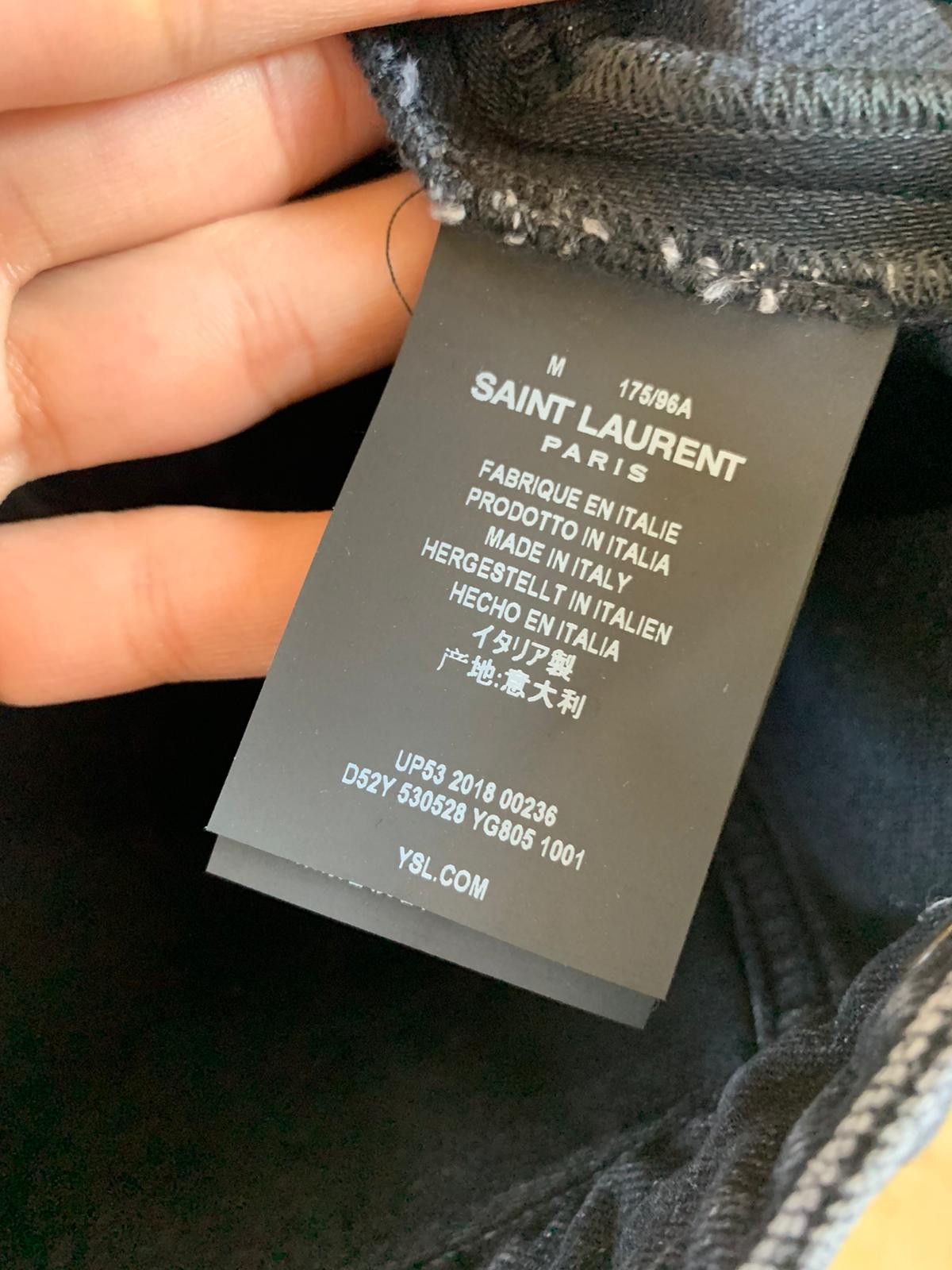 Saint Laurent Paris Universite Patch Denim Jacket in Black Size US M / EU 48-50 / 2 - 11 Thumbnail