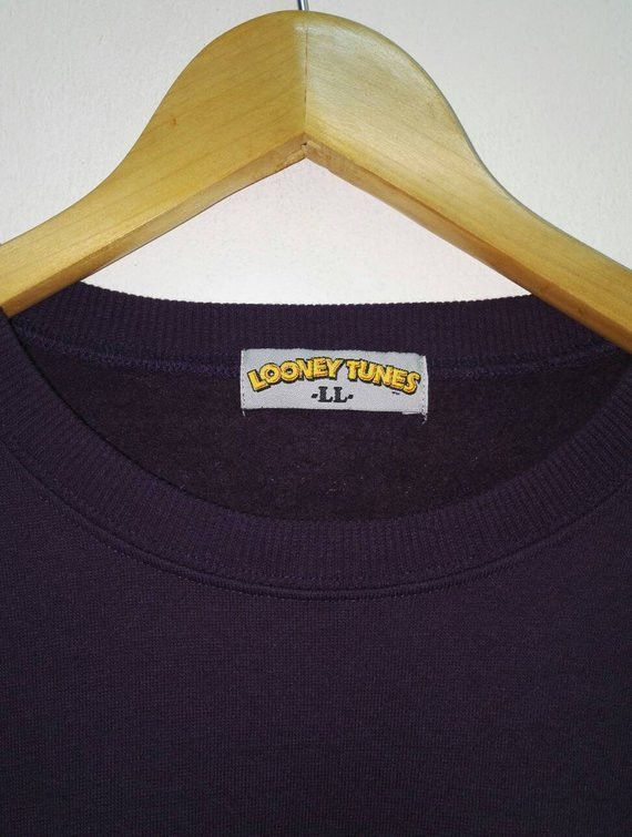 Vintage LOONEY TUNES Wile E.Coyote Big Logo Print Sweatshirt Size US L / EU 52-54 / 3 - 6 Thumbnail