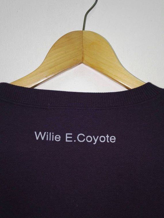 Vintage LOONEY TUNES Wile E.Coyote Big Logo Print Sweatshirt Size US L / EU 52-54 / 3 - 5 Thumbnail