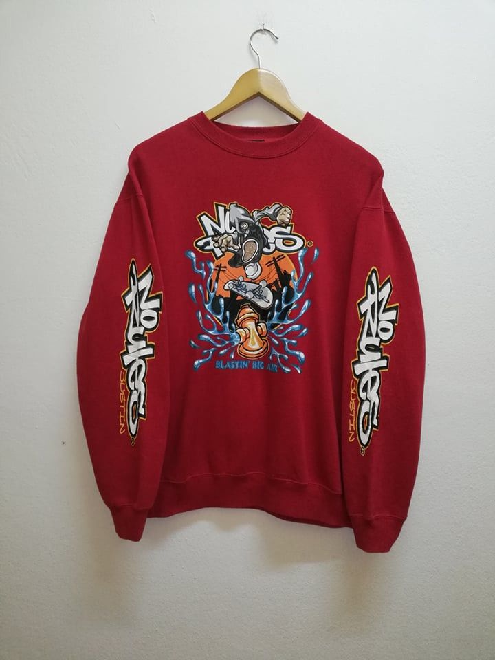 Vtg NO RULES Skaters Rockabilly Streetwear Sweatshirt (c29)