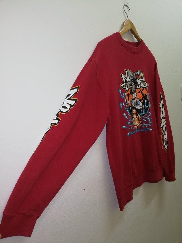 Vtg NO RULES Skaters Rockabilly Streetwear Sweatshirt (c29)