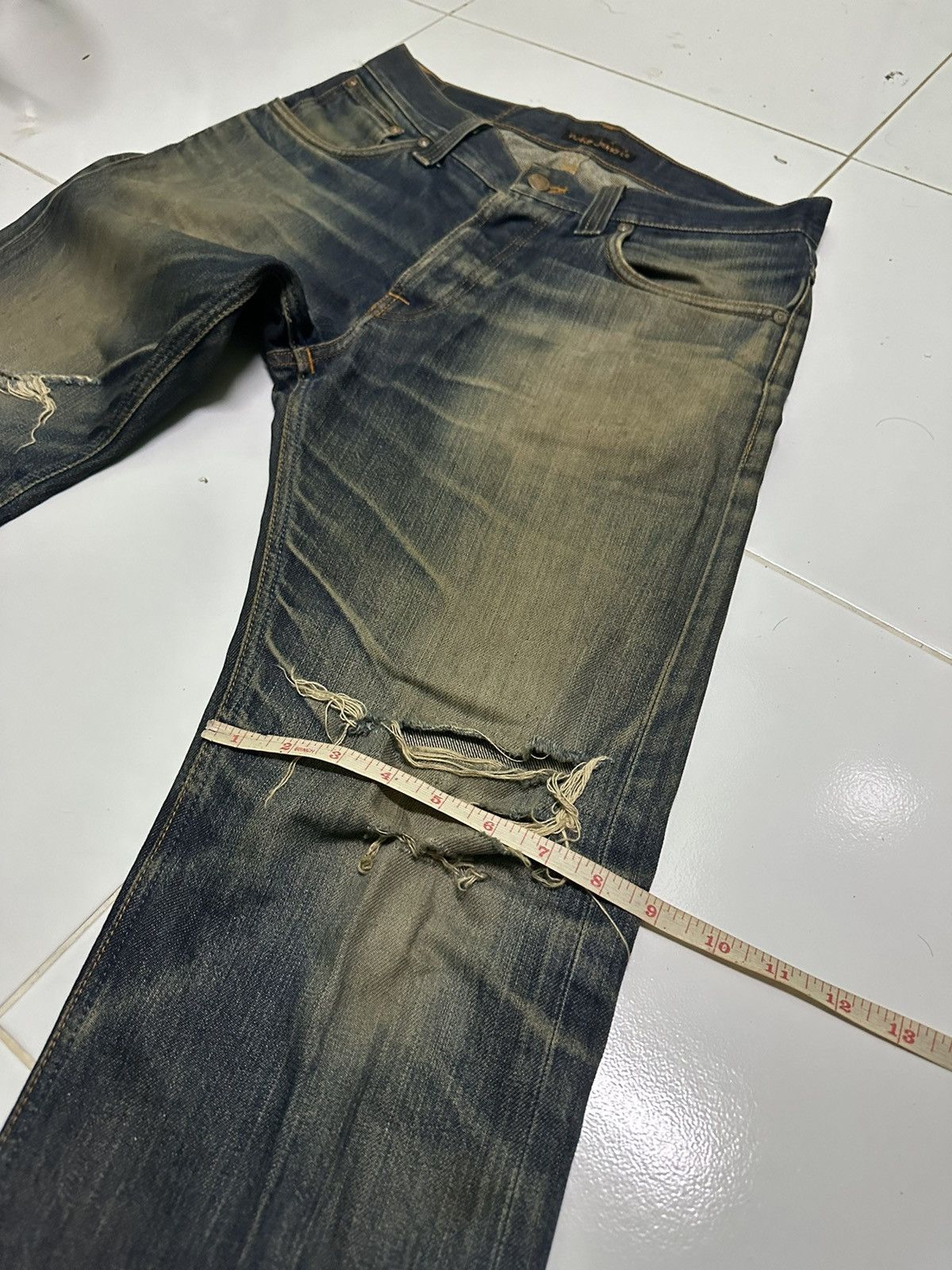 Nudie Jeans 32x30 Nudie distressed denim jeans Size US 32 / EU 48 - 9 Thumbnail