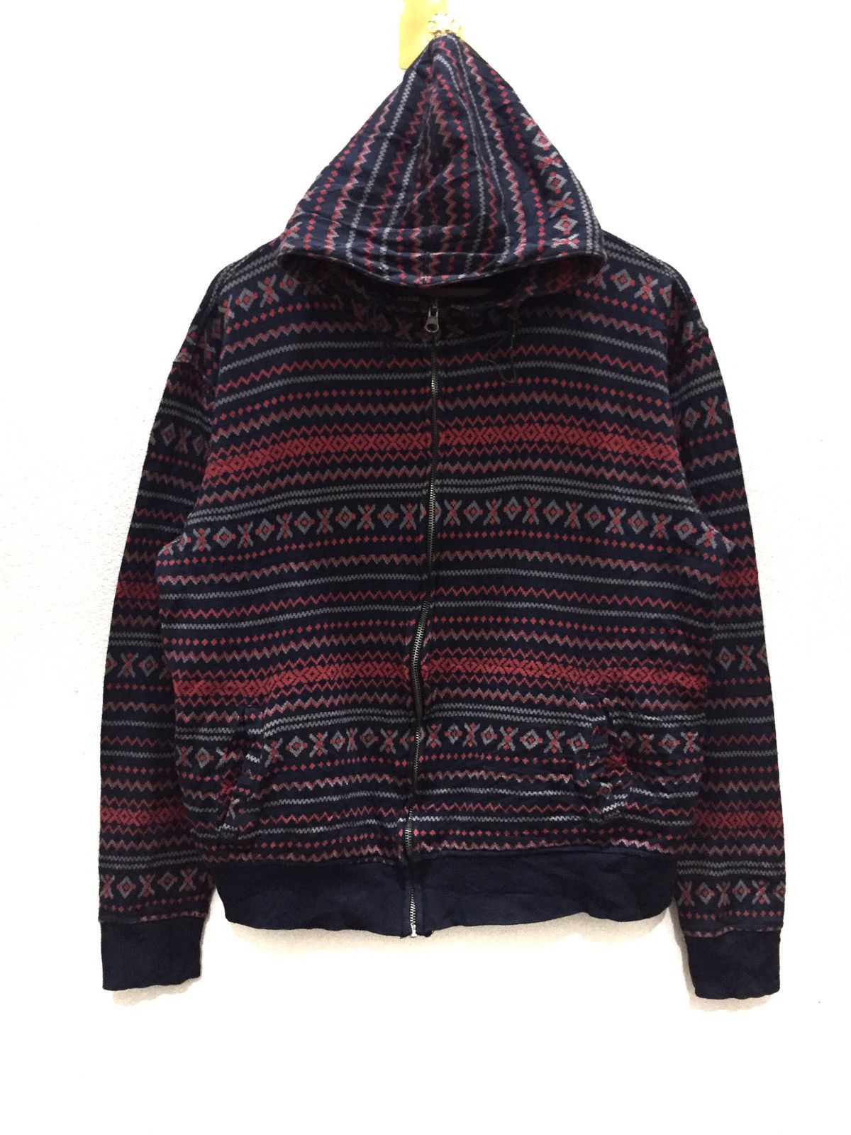 Japanese Brand Anti Label Zipper Up Hoodie Patterned Size US L / EU 52-54 / 3 - 1 Thumbnail