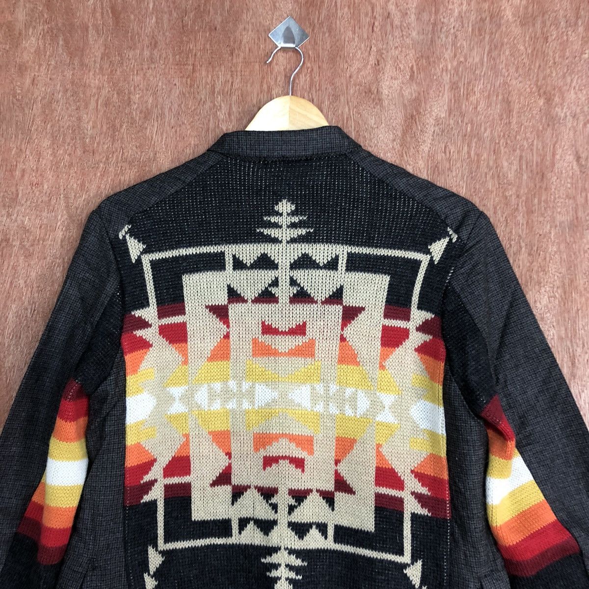 Japanese Brand DL A Japan Navajo Grey Jacket art cardigan #c815 Size US M / EU 48-50 / 2 - 2 Thumbnail