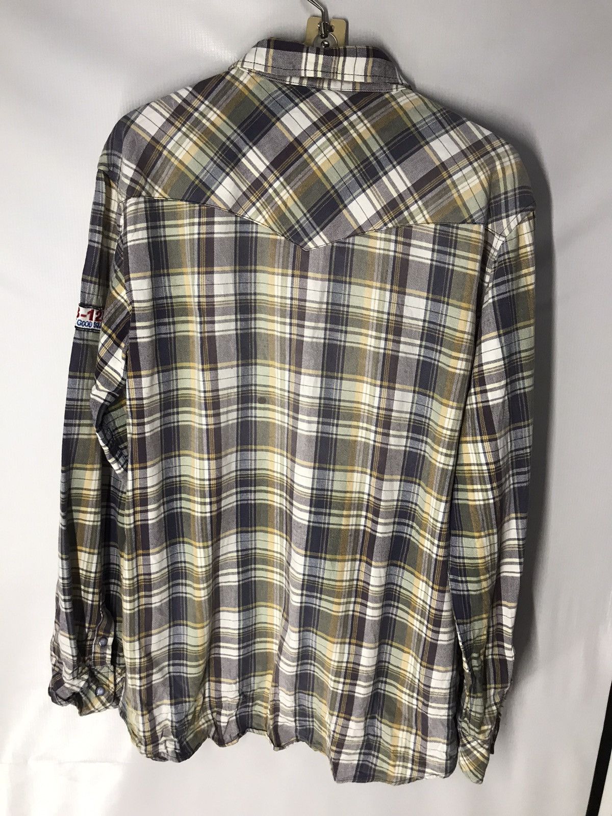 Flannel × Japanese Brand Roushette cotton flannel buttom up with patches Size US L / EU 52-54 / 3 - 6 Thumbnail