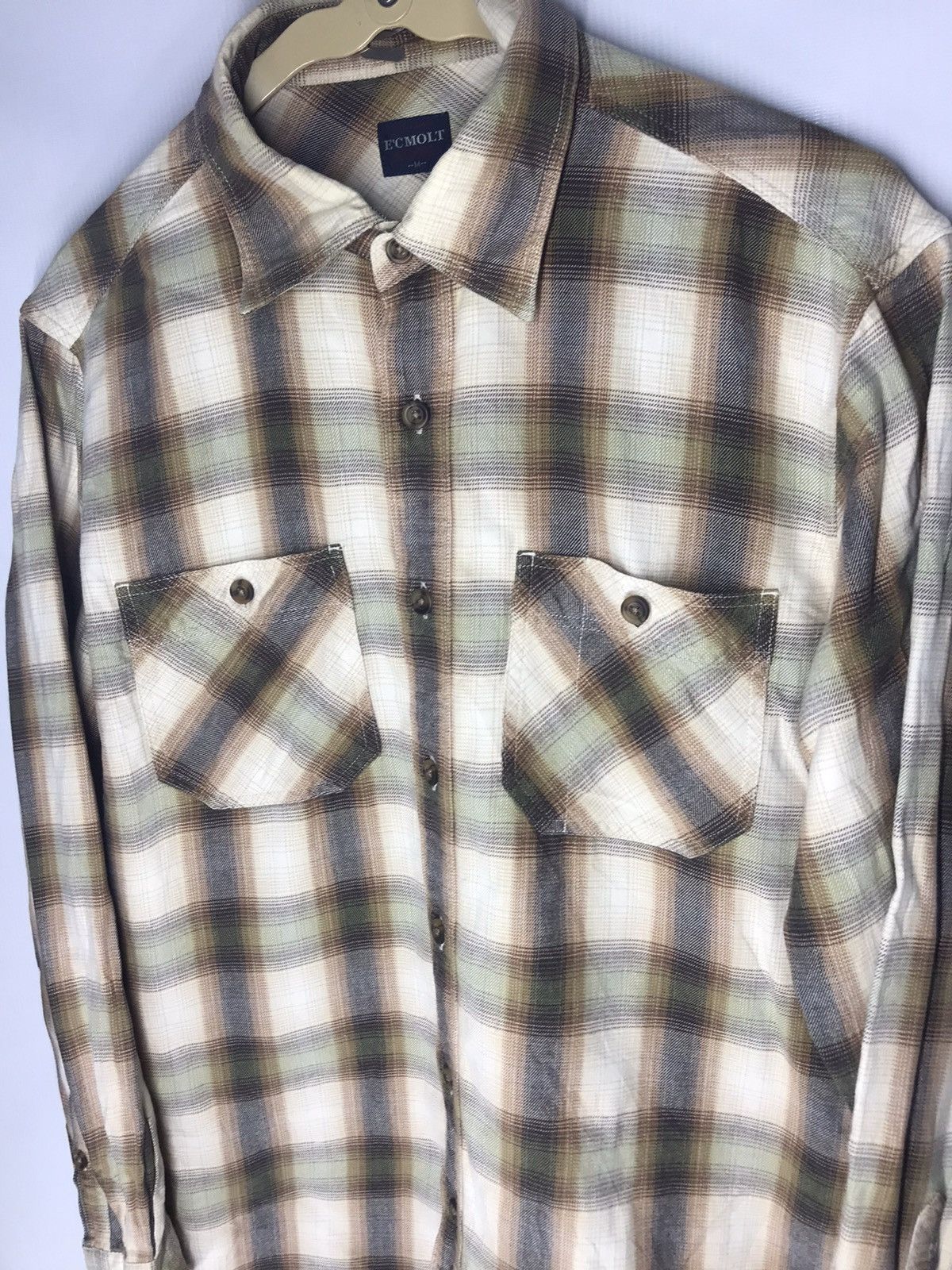 Flannel × Japanese Brand E’cmolt button up shirt Size US M / EU 48-50 / 2 - 3 Thumbnail