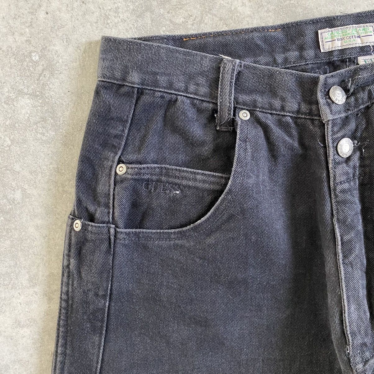 Guess VTG Guess George Marciano Faded Black Baggy Jeans Size US 31 - 6 Thumbnail