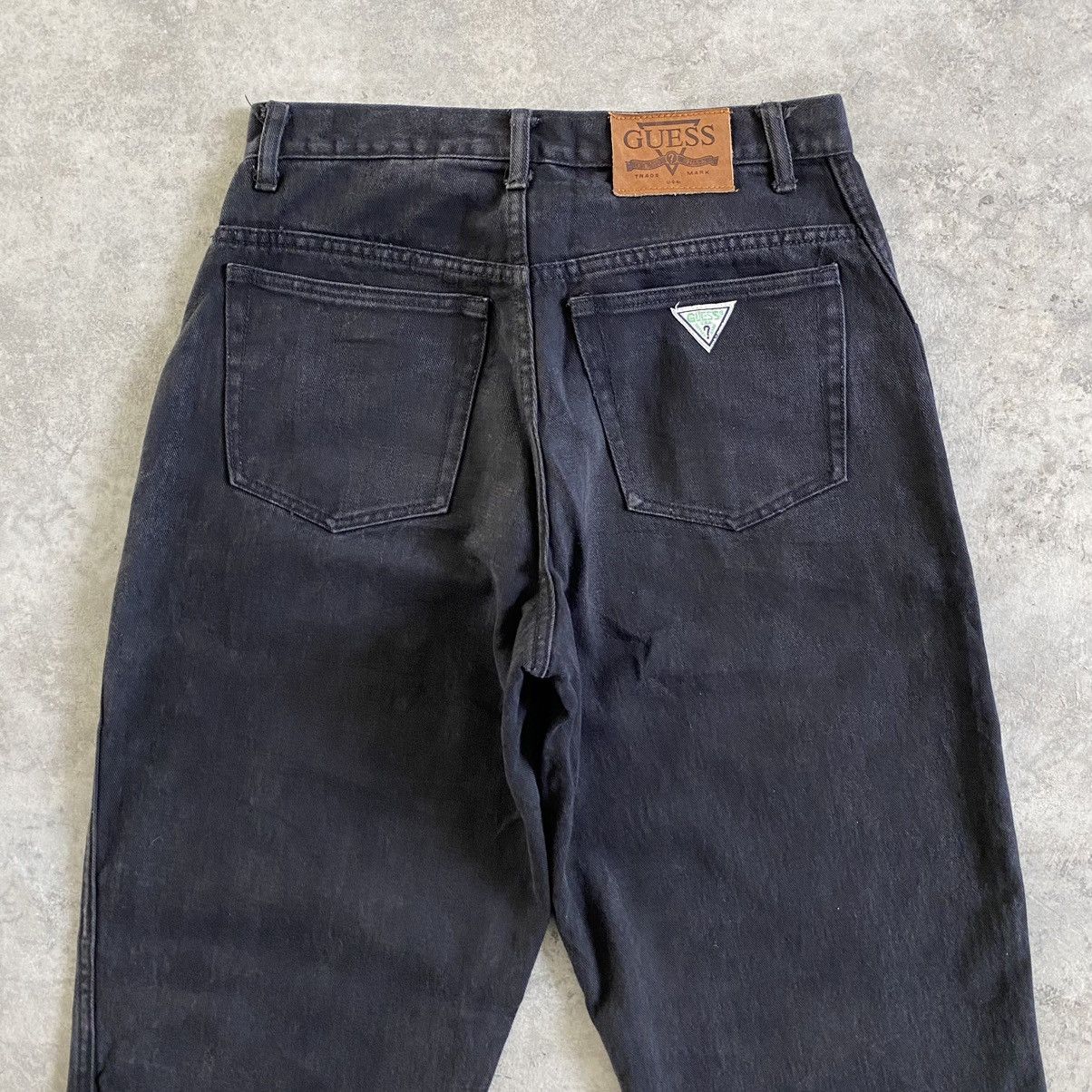 Guess VTG Guess George Marciano Faded Black Baggy Jeans Size US 31 - 12 Thumbnail