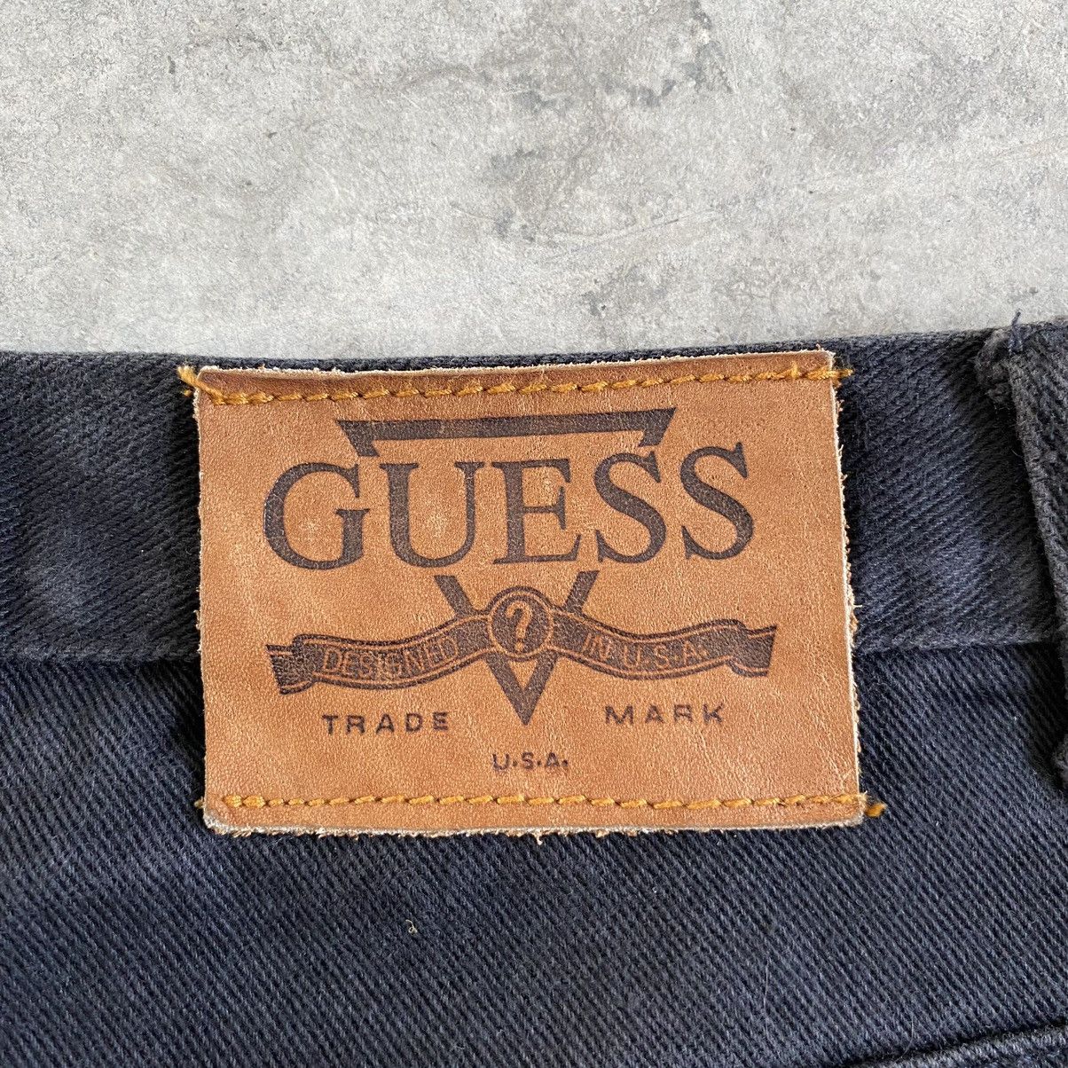 Guess VTG Guess George Marciano Faded Black Baggy Jeans Size US 31 - 16 Thumbnail