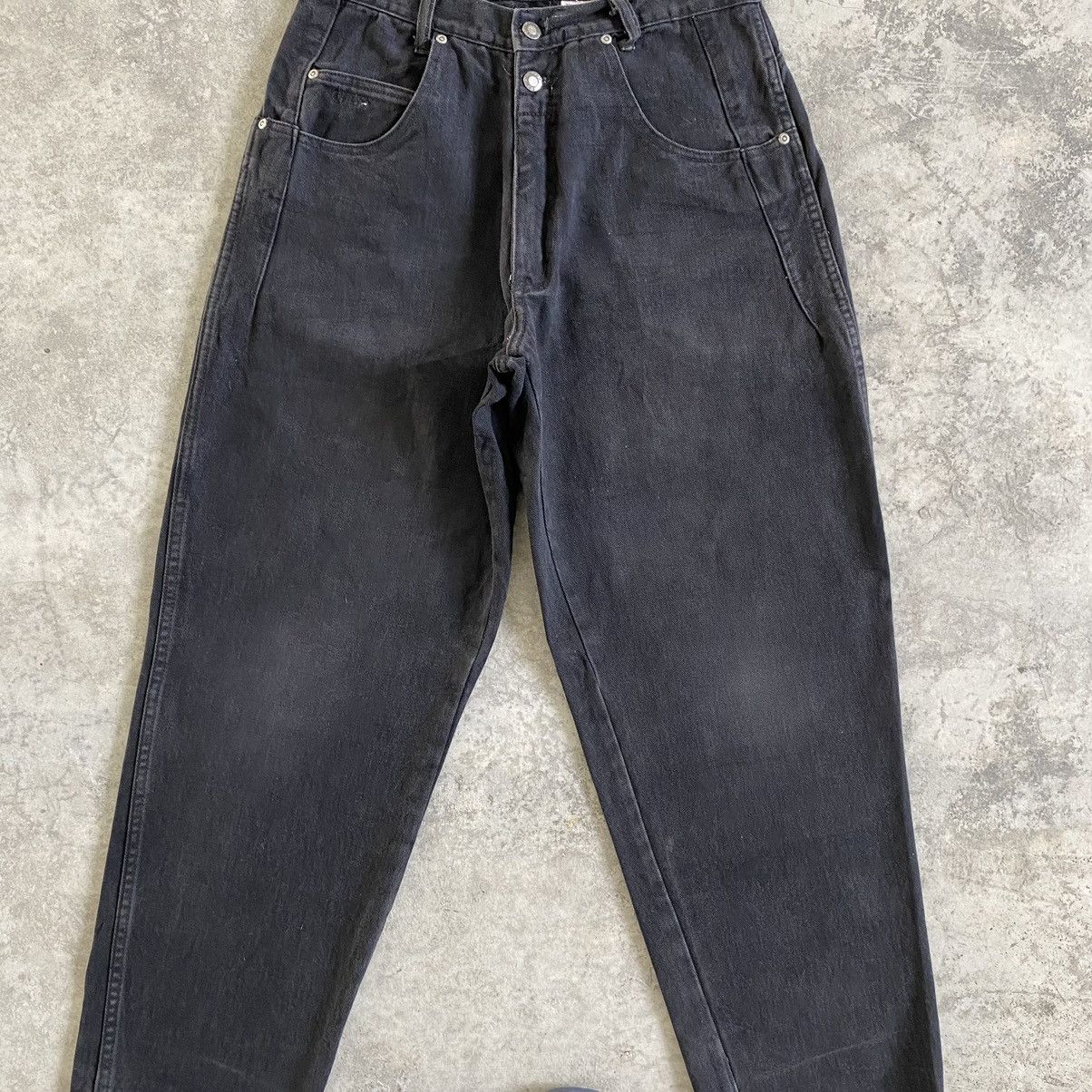 Guess VTG Guess George Marciano Faded Black Baggy Jeans Size US 31 - 2 Thumbnail