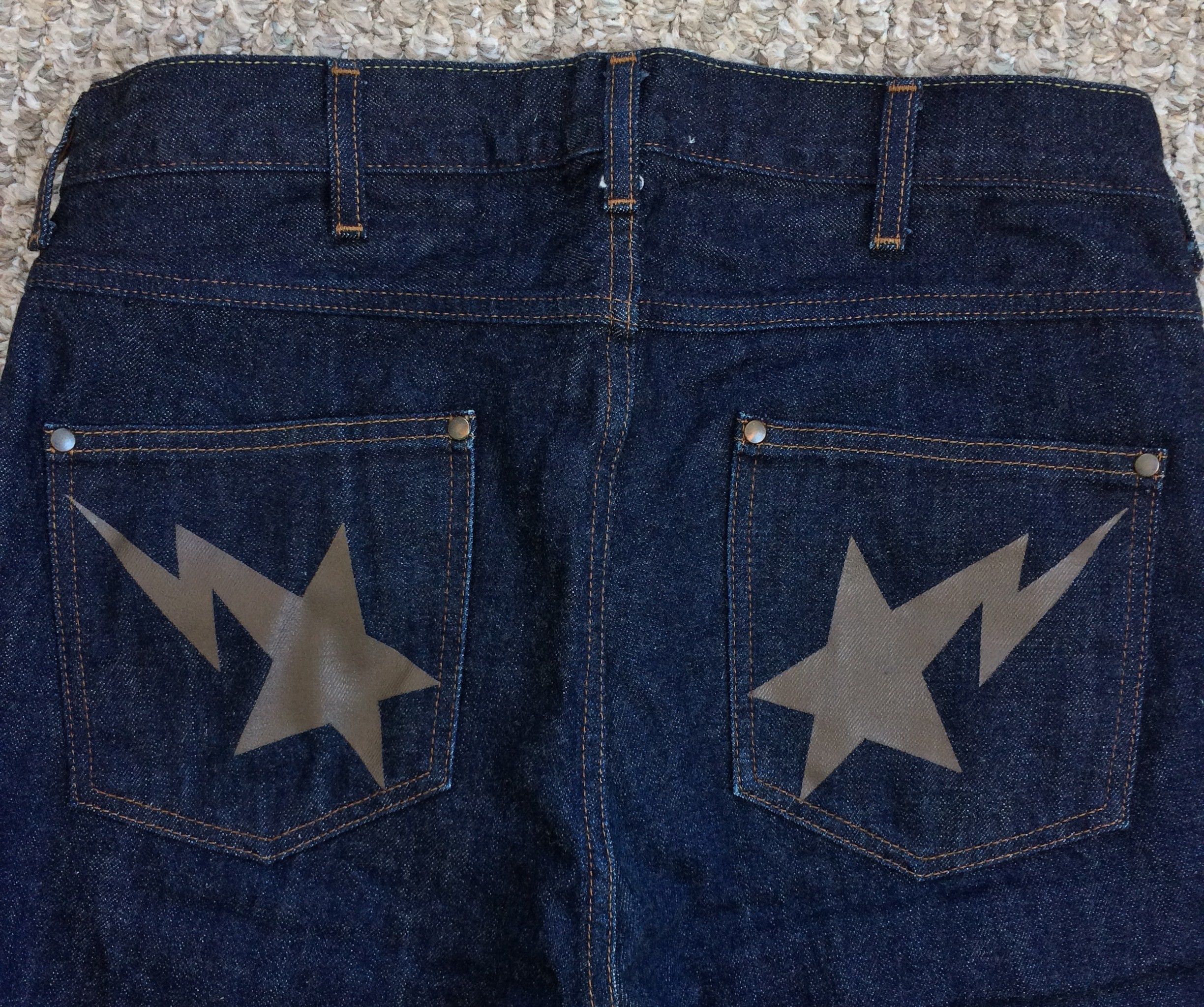 Bape OG Bapesta Star Selvedge Denim Size US 32 / EU 48 - 2 Thumbnail