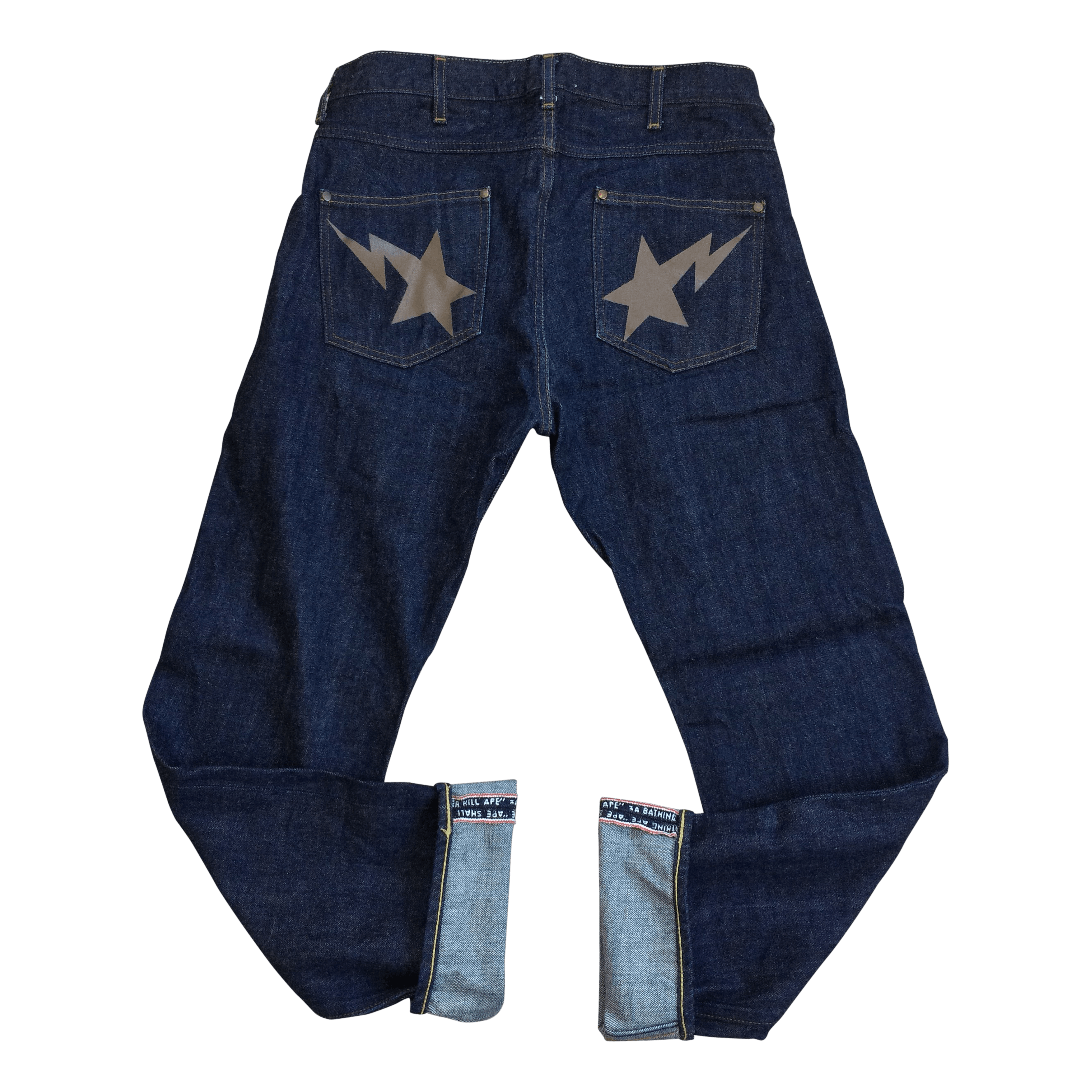 Bape OG Bapesta Star Selvedge Denim Size US 32 / EU 48 - 1 Thumbnail